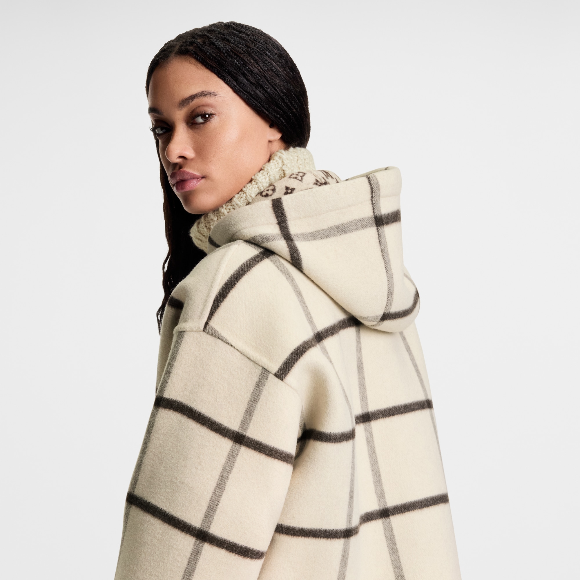 Chaqueta de cuadros con capucha  Mujer Prêt-à-Porter Abrigos y chaquetas | LOUIS VUITTON (Zoom de producto)