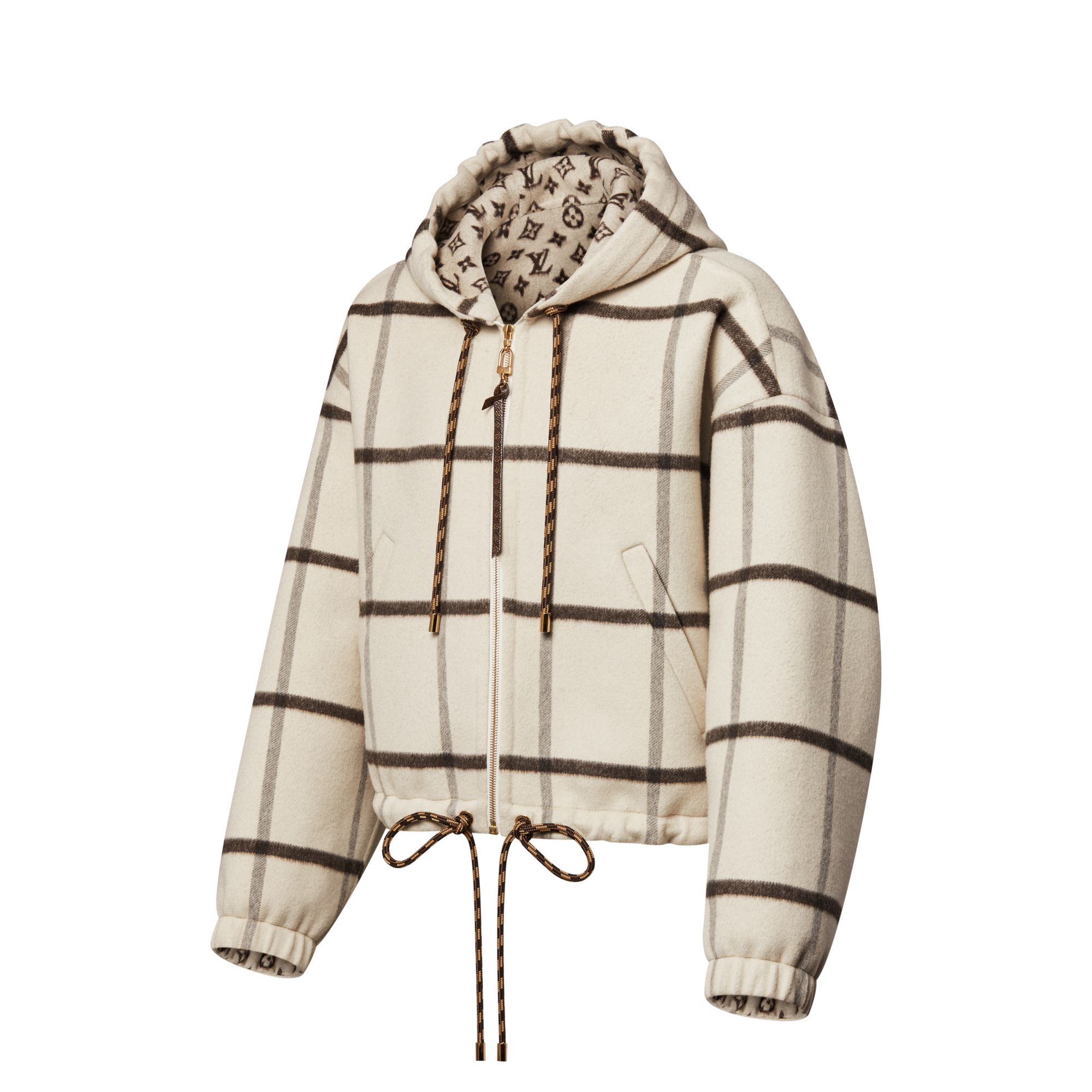 Chaqueta de cuadros con capucha  Mujer Prêt-à-Porter Abrigos y chaquetas | LOUIS VUITTON (Zoom de producto)