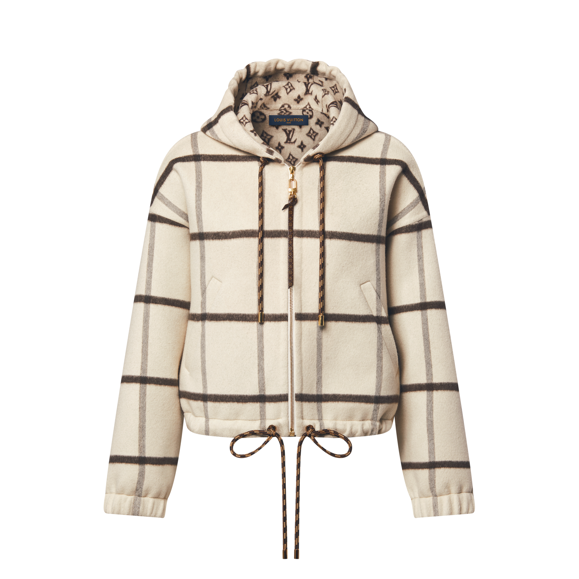 Chaqueta de cuadros con capucha  Mujer Prêt-à-Porter Abrigos y chaquetas | LOUIS VUITTON (Zoom de producto)
