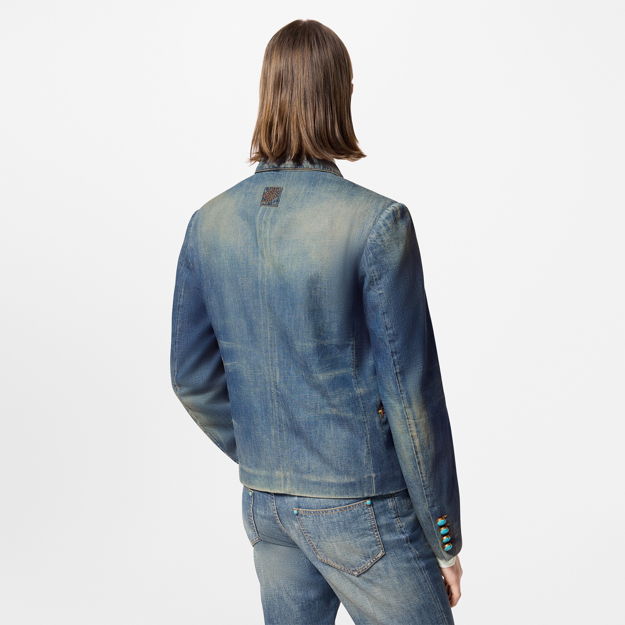 Chaqueta de doble botonadura en chambray de algodón  Hombre Prêt-à-Porter Americanas y chaquetas | LOUIS VUITTON (Zoom de producto)