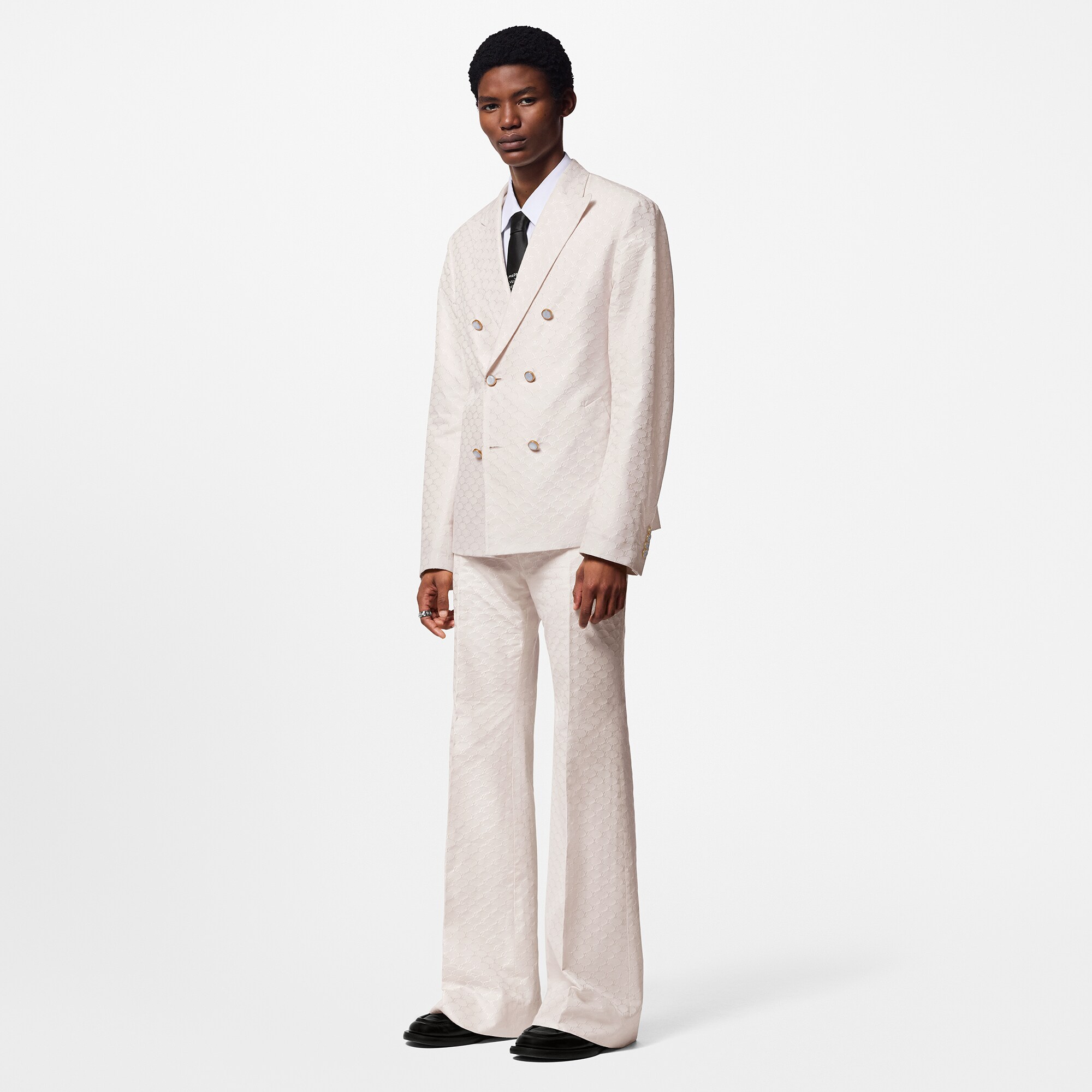 Chaqueta de doble botonadura en seda y algodón  Hombre Prêt-à-Porter Todo Prêt-à-Porter | LOUIS VUITTON (Zoom de producto)