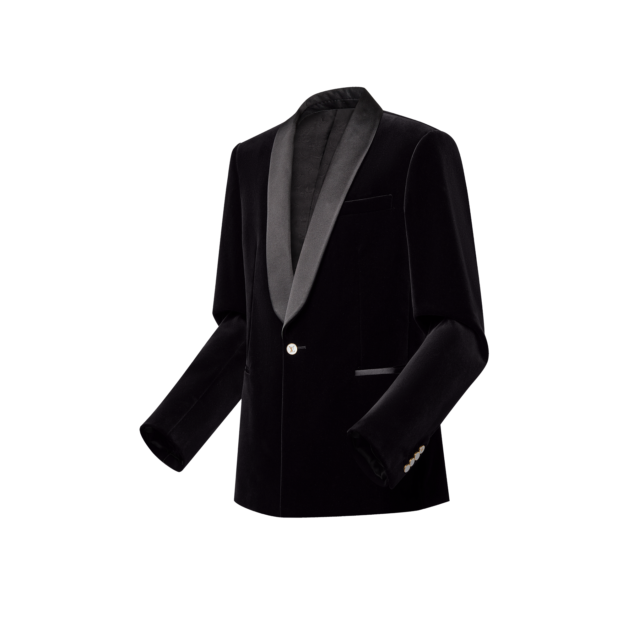 Chaqueta de esmoquin de botonadura sencilla en terciopelo  Hombre Prêt-à-Porter Americanas y chaquetas | LOUIS VUITTON (Zoom de producto)