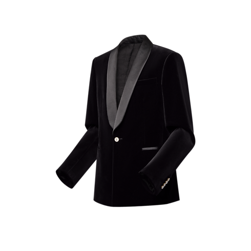 Chaqueta de esmoquin de botonadura sencilla en terciopelo Hombre Prêt-à-Porter Americanas y chaquetas | LOUIS VUITTON (Zoom de producto)