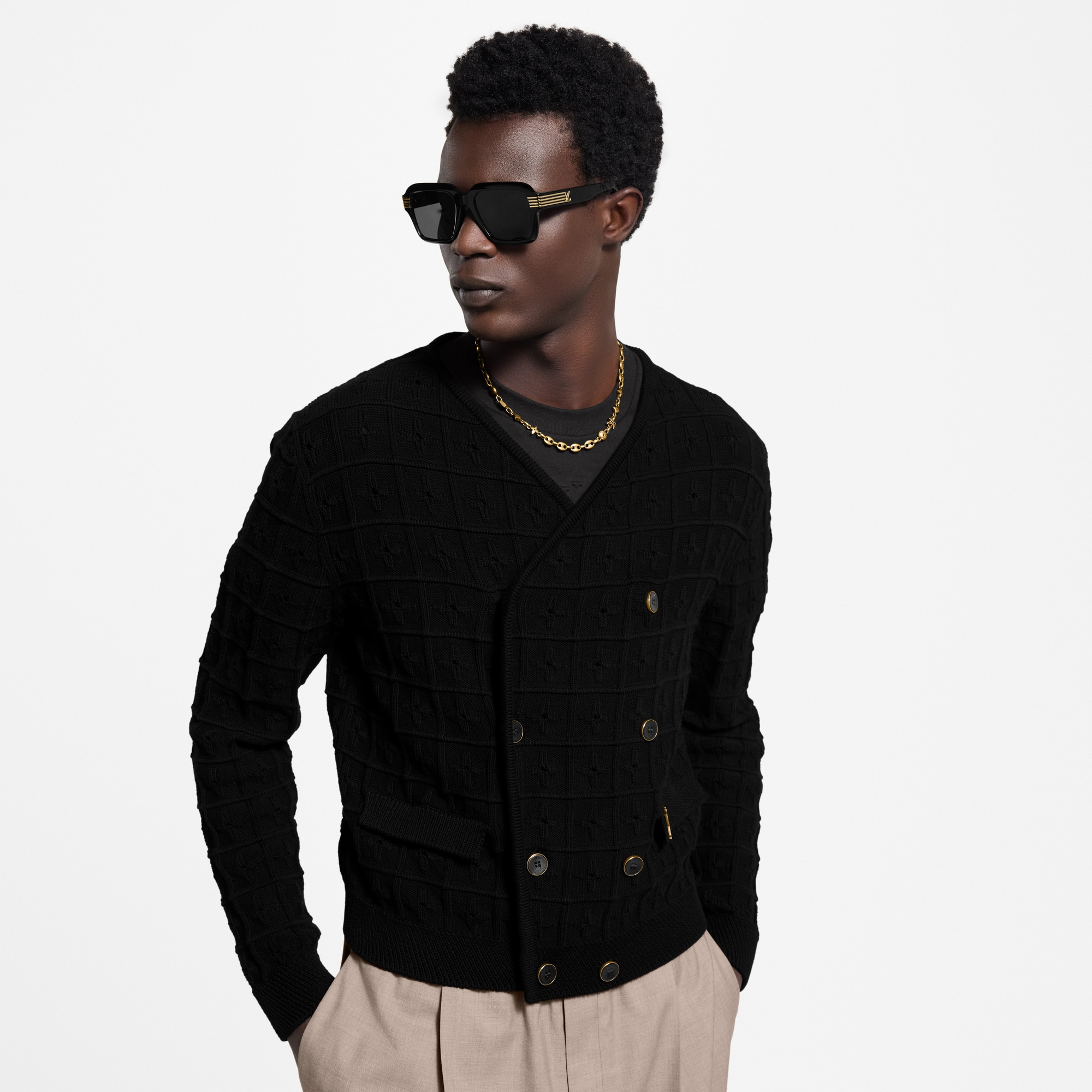 Chaqueta de punto con cierre de doble botonadura  Hombre Prêt-à-Porter Todo Prêt-à-Porter | LOUIS VUITTON (Zoom de producto)
