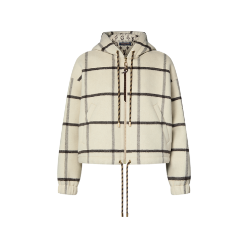 Chaqueta de tartán de doble cara con cremallera Mujer Prêt-à-Porter Abrigos y chaquetas | LOUIS VUITTON (Zoom de producto)