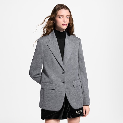 Chaqueta de traje en franela Mujer Prêt-à-Porter Abrigos y chaquetas | LOUIS VUITTON (Zoom de producto)