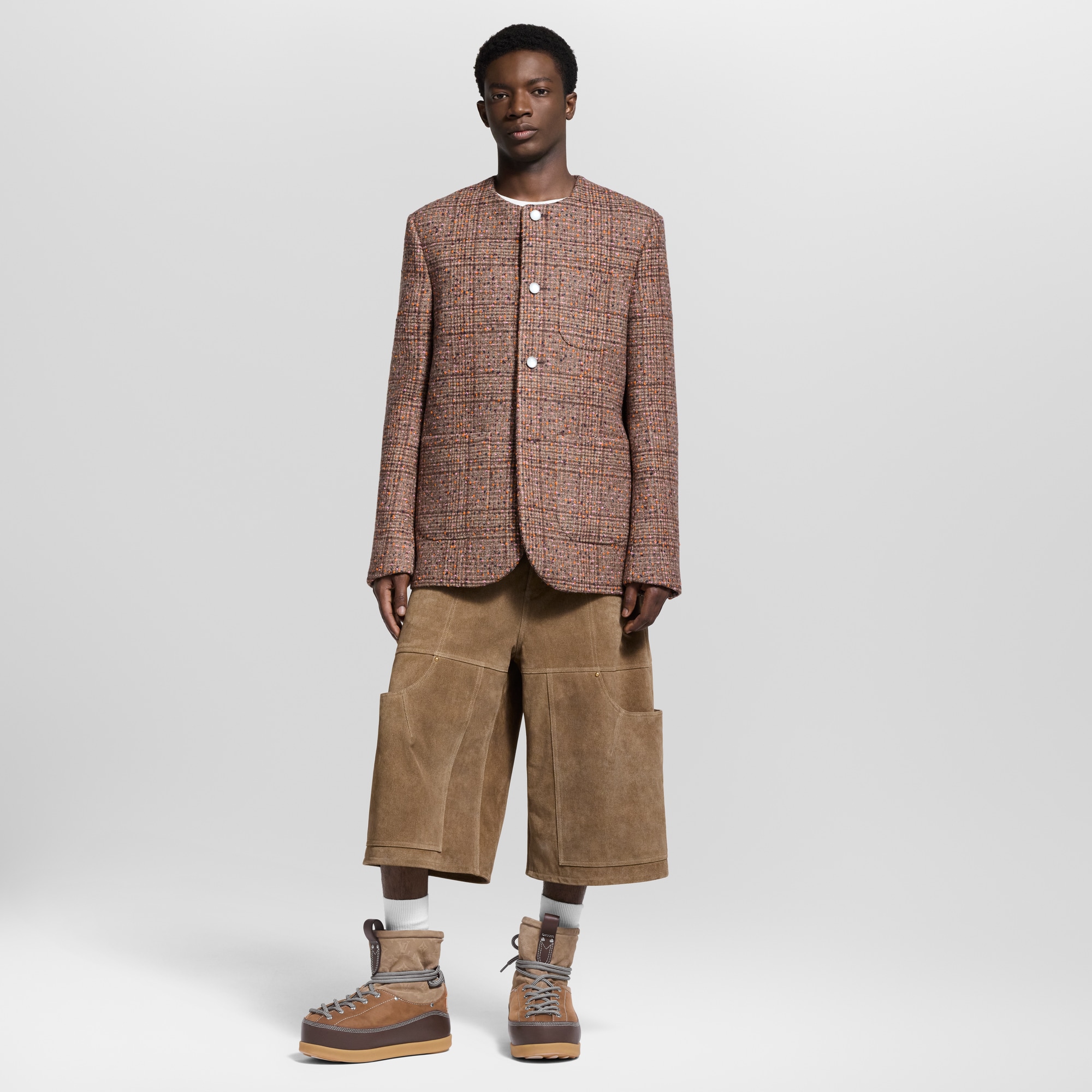 Chaqueta de tweed sin cuello  Hombre Prêt-à-Porter Americanas y chaquetas | LOUIS VUITTON (Zoom de producto)