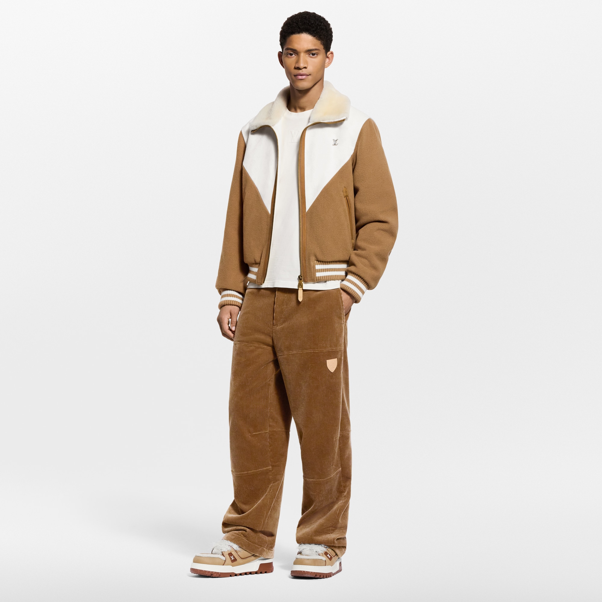 Chaqueta Monogram con cuello de lana de oveja  Hombre Prêt-à-Porter Cazadoras y abrigos | LOUIS VUITTON (Zoom de producto)