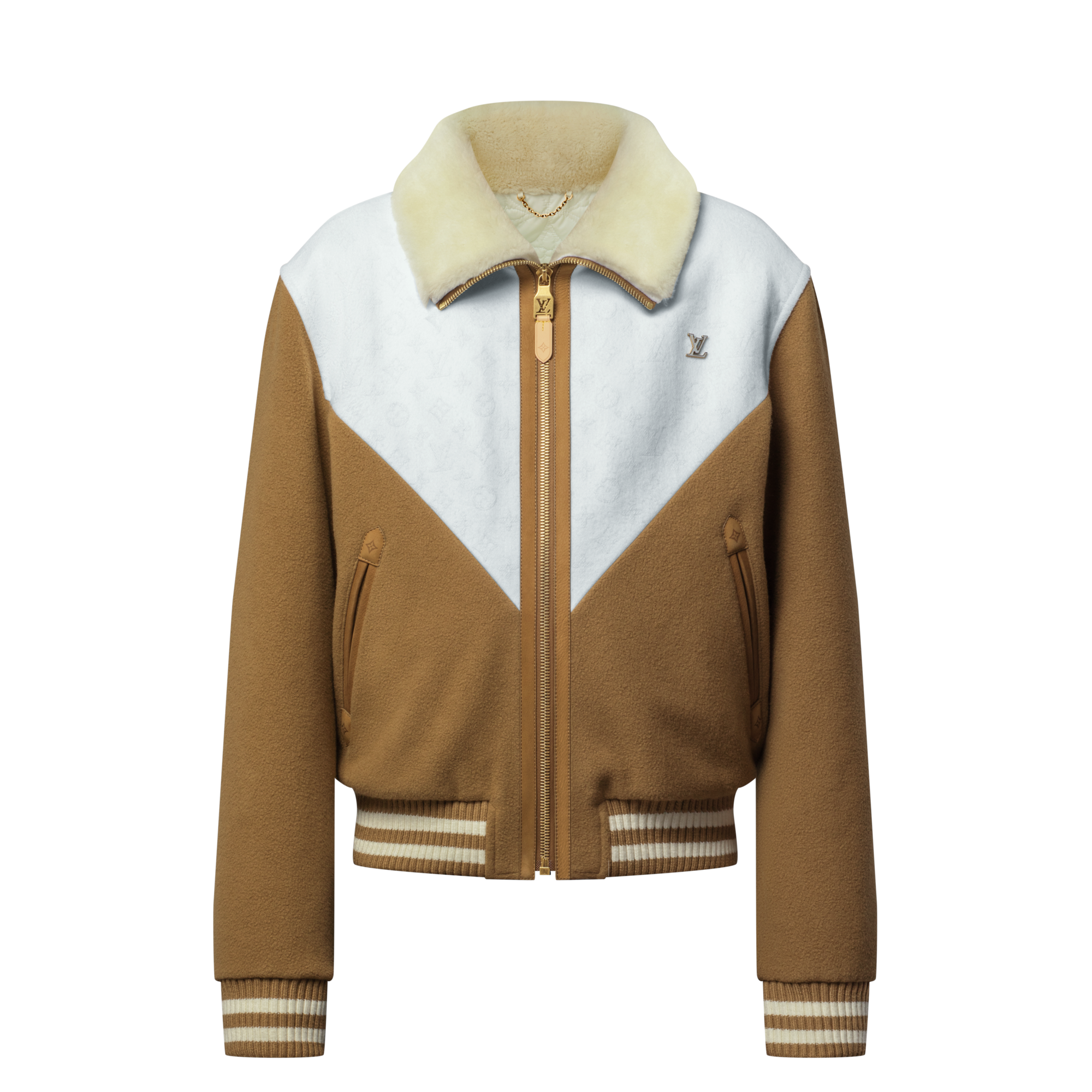 Chaqueta Monogram con cuello de lana de oveja  Hombre Prêt-à-Porter Cazadoras y abrigos | LOUIS VUITTON (Zoom de producto)