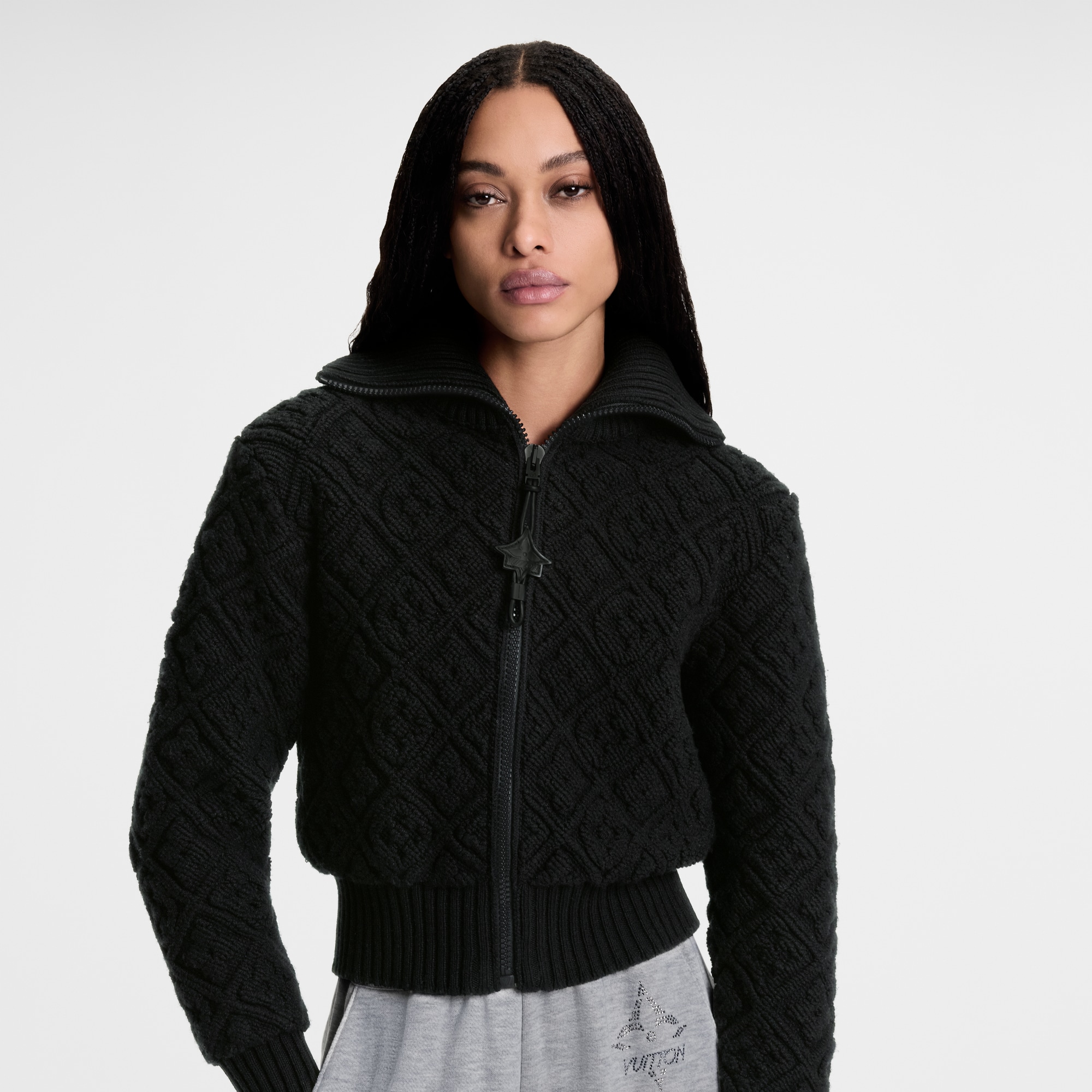 Chaqueta Monogram de felpa con cremallera  Mujer Prêt-à-Porter Artículos de punto | LOUIS VUITTON (Zoom de producto)