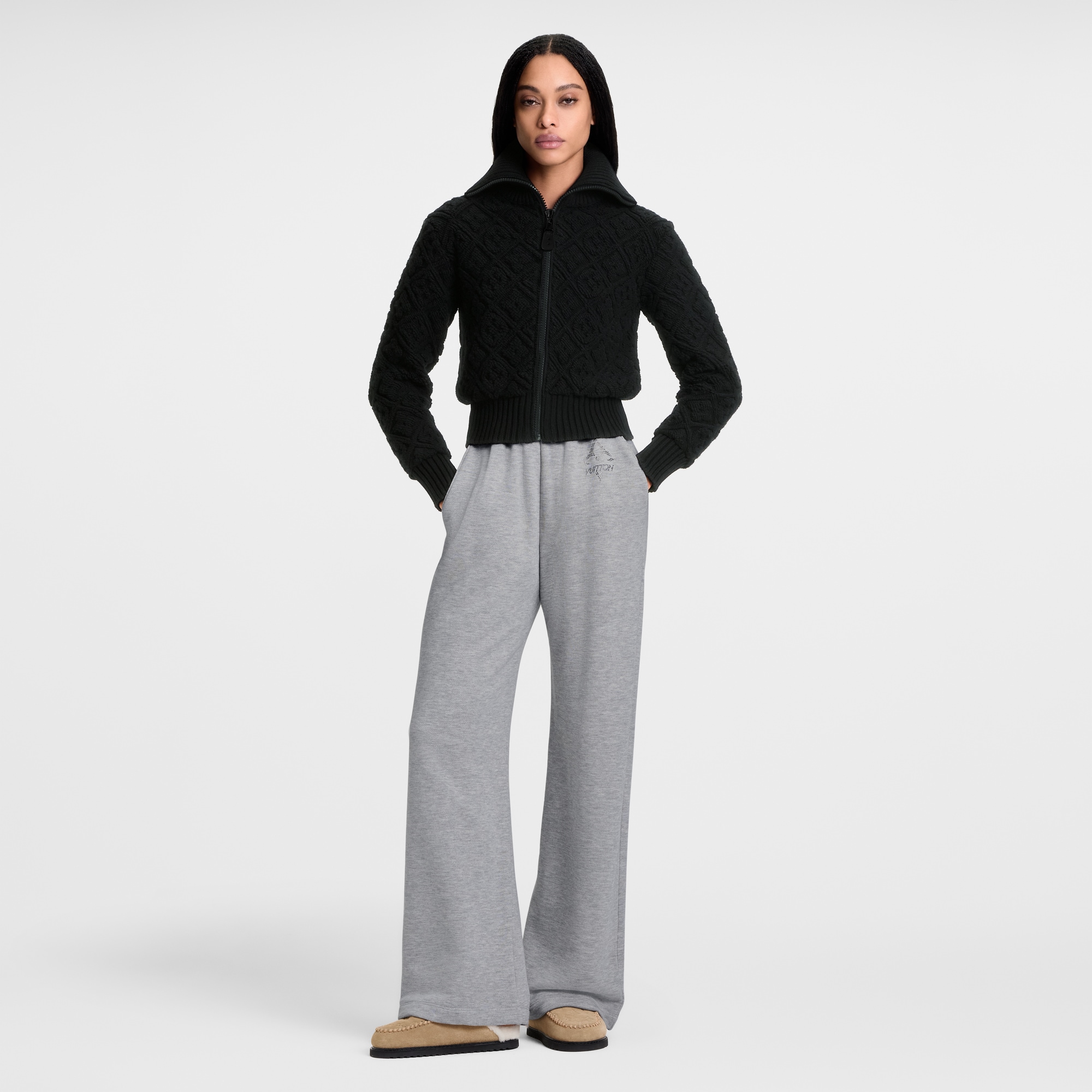 Chaqueta Monogram de felpa con cremallera  Mujer Prêt-à-Porter Artículos de punto | LOUIS VUITTON (Zoom de producto)