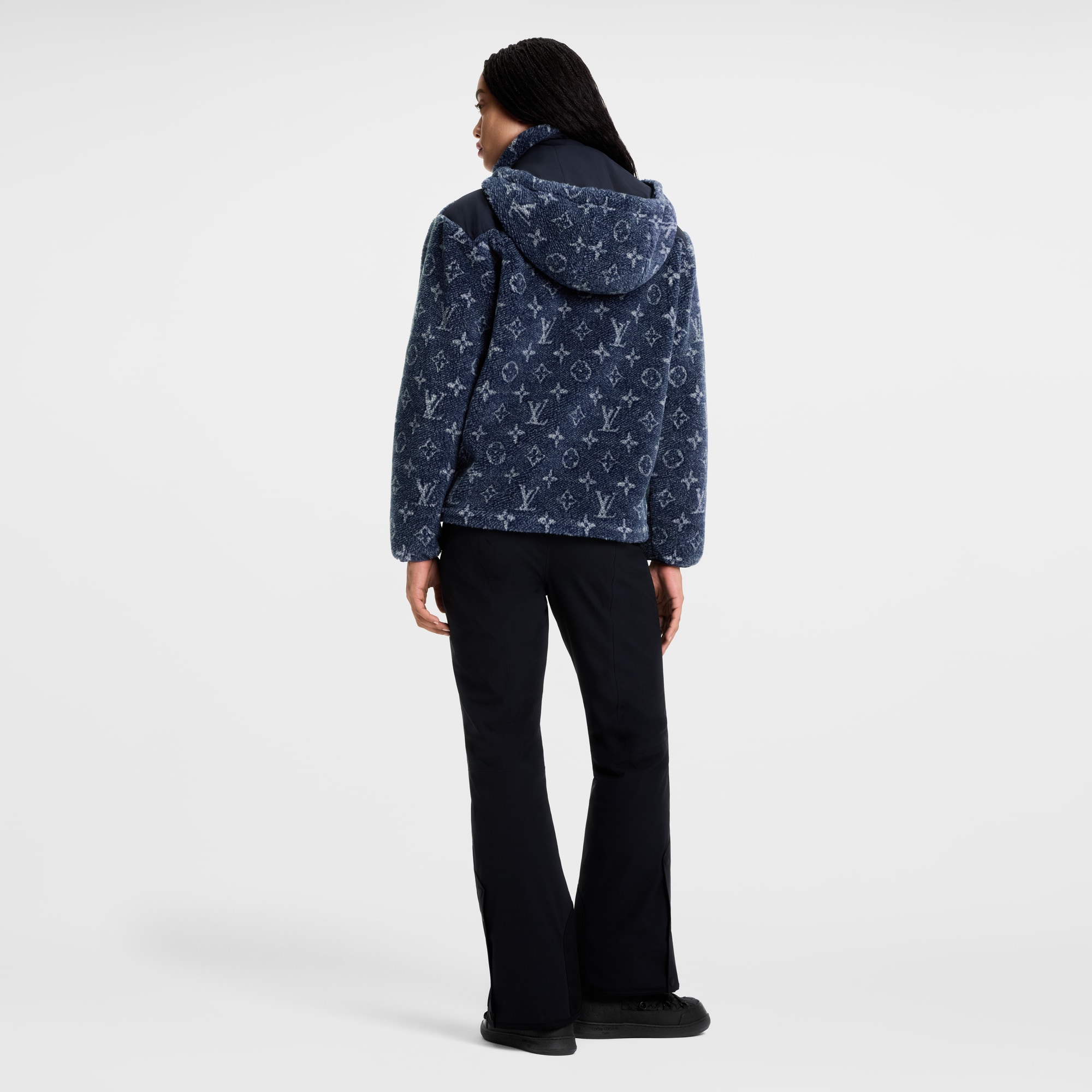 Chaqueta Monogram de felpa con efecto denim  Mujer Prêt-à-Porter Abrigos y chaquetas | LOUIS VUITTON (Zoom de producto)
