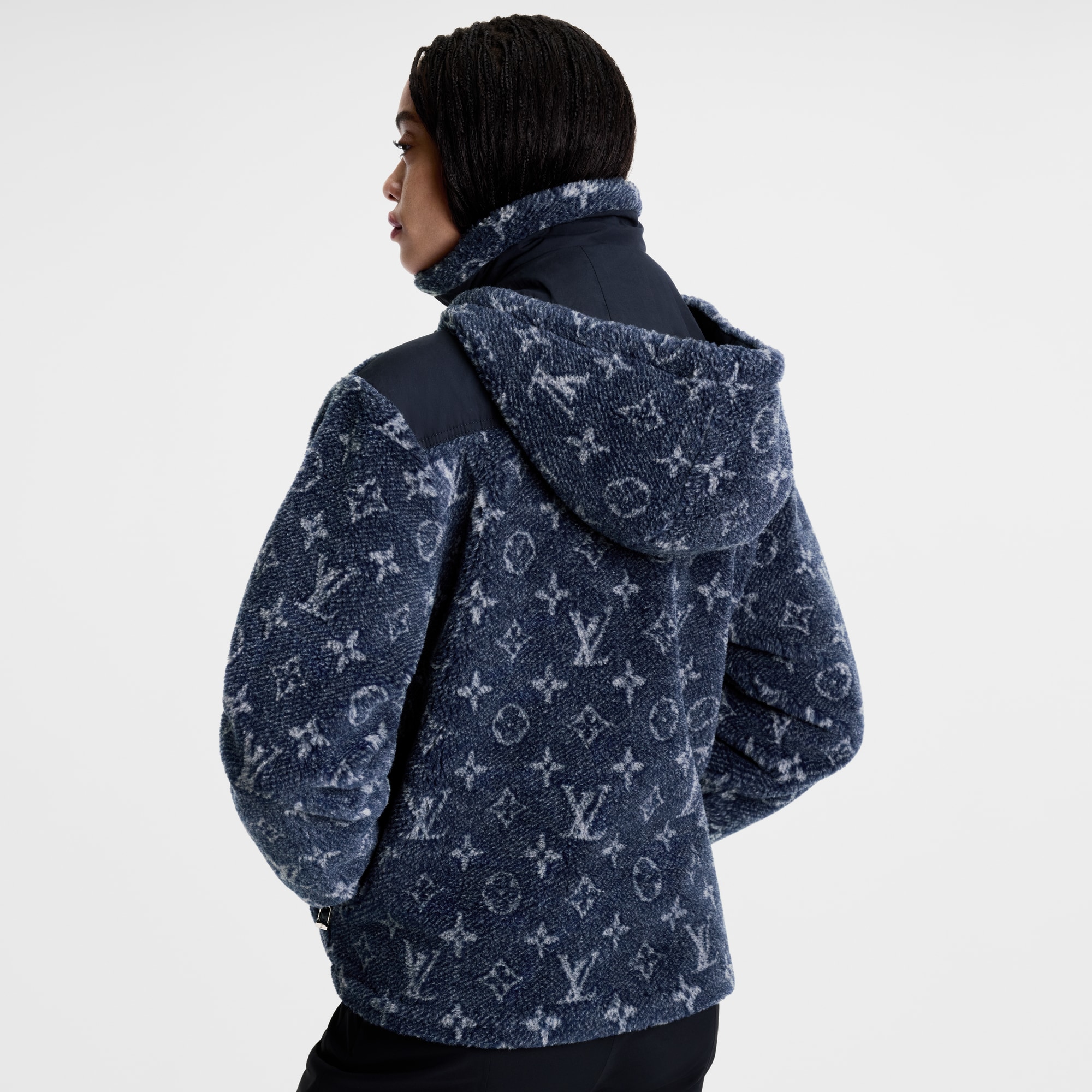 Chaqueta Monogram de felpa con efecto denim  Mujer Prêt-à-Porter Abrigos y chaquetas | LOUIS VUITTON (Zoom de producto)