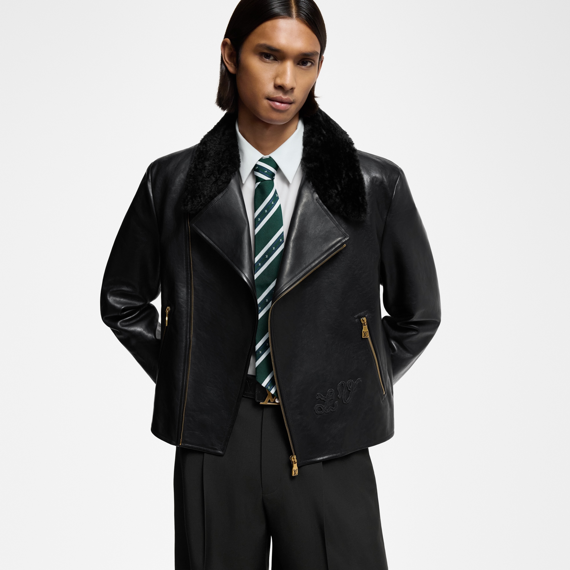 Chaqueta motera de piel  Hombre Prêt-à-Porter Cazadoras y abrigos | LOUIS VUITTON (Zoom de producto)