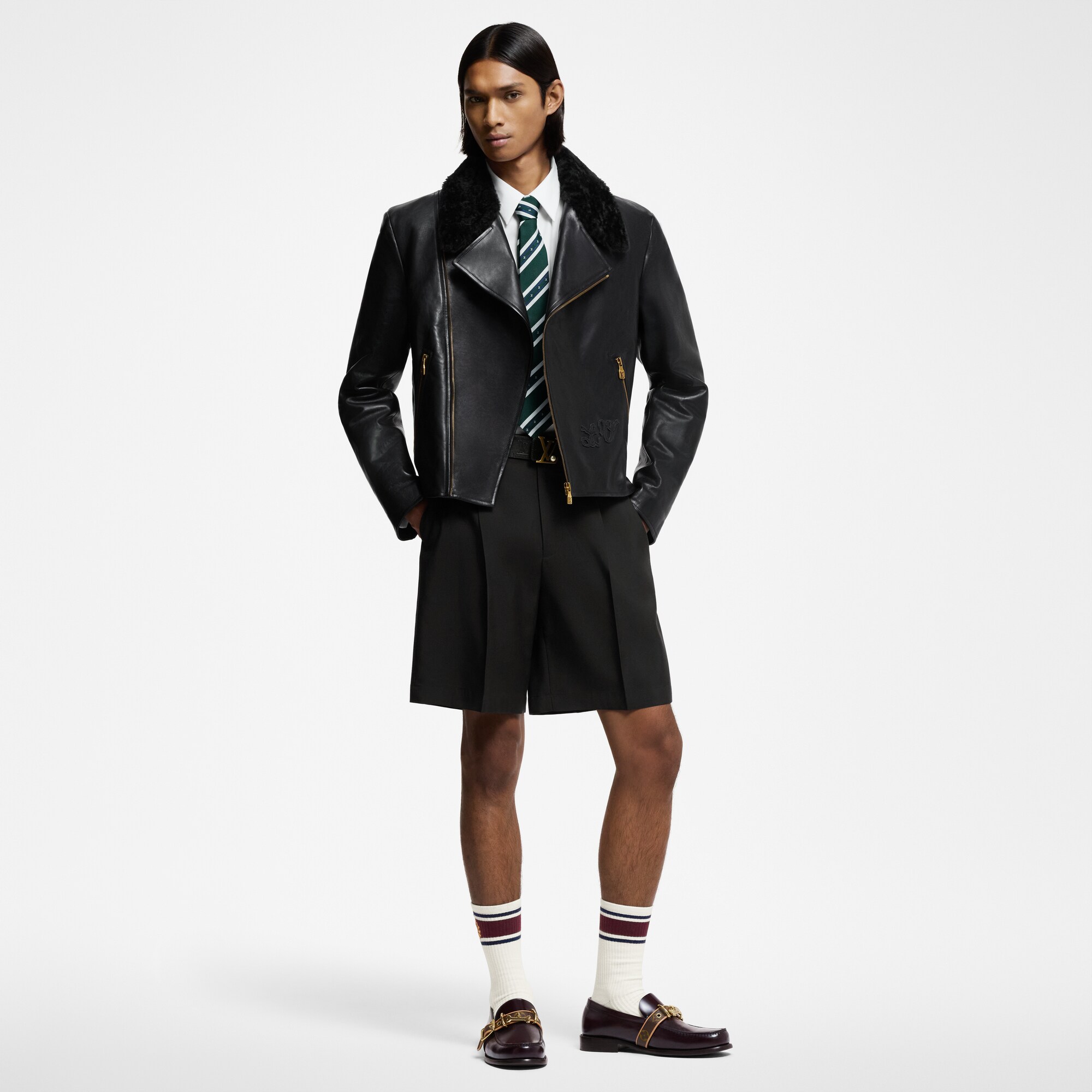 Chaqueta motera de piel  Hombre Prêt-à-Porter Cazadoras y abrigos | LOUIS VUITTON (Zoom de producto)