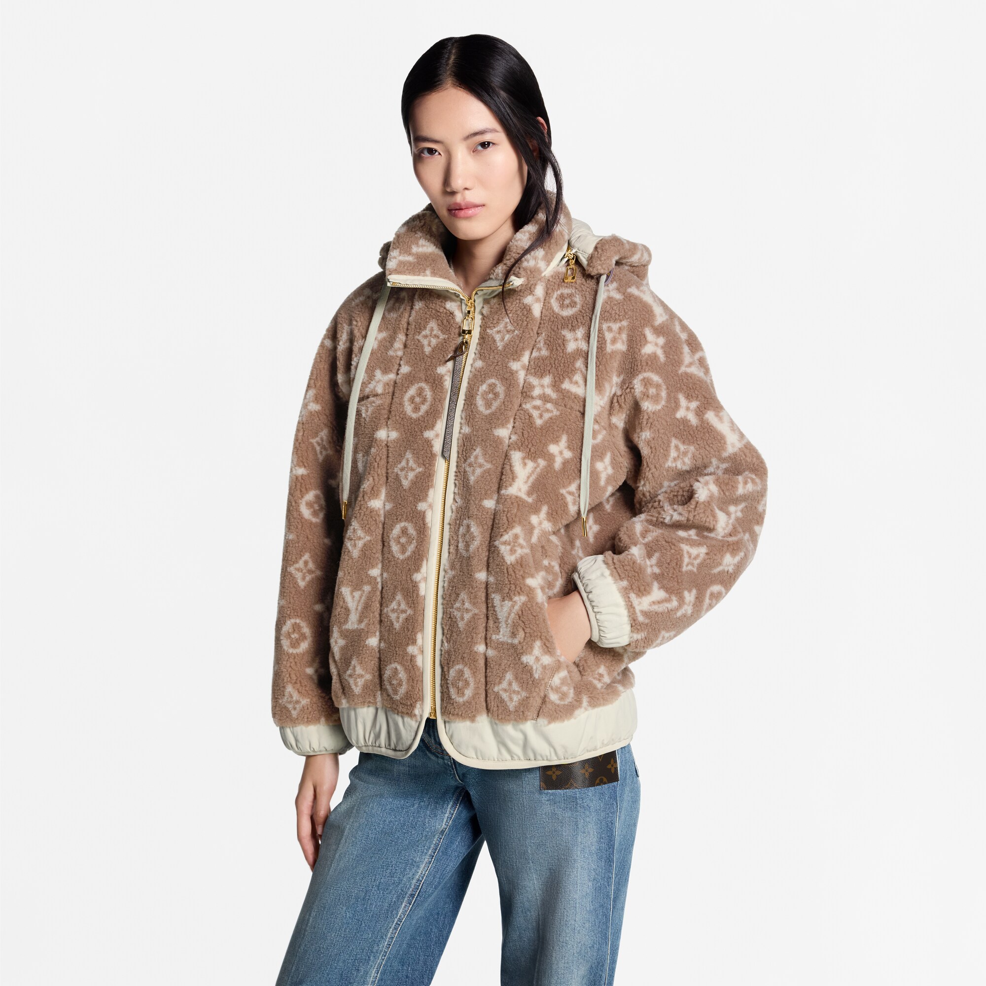 Chaqueta polar Monogram con capucha  Mujer Prêt-à-Porter Abrigos y chaquetas | LOUIS VUITTON (Zoom de producto)