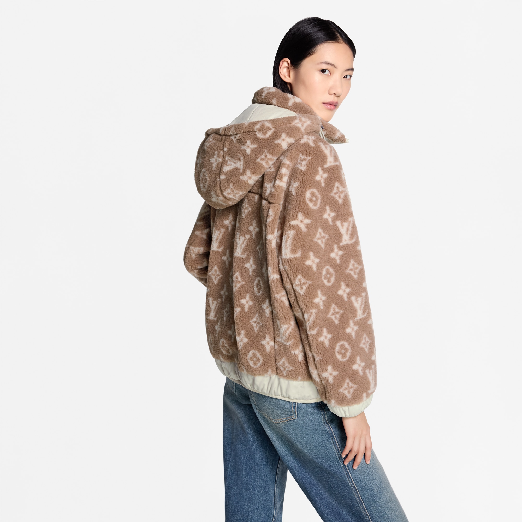 Chaqueta polar Monogram con capucha  Mujer Prêt-à-Porter Abrigos y chaquetas | LOUIS VUITTON (Zoom de producto)