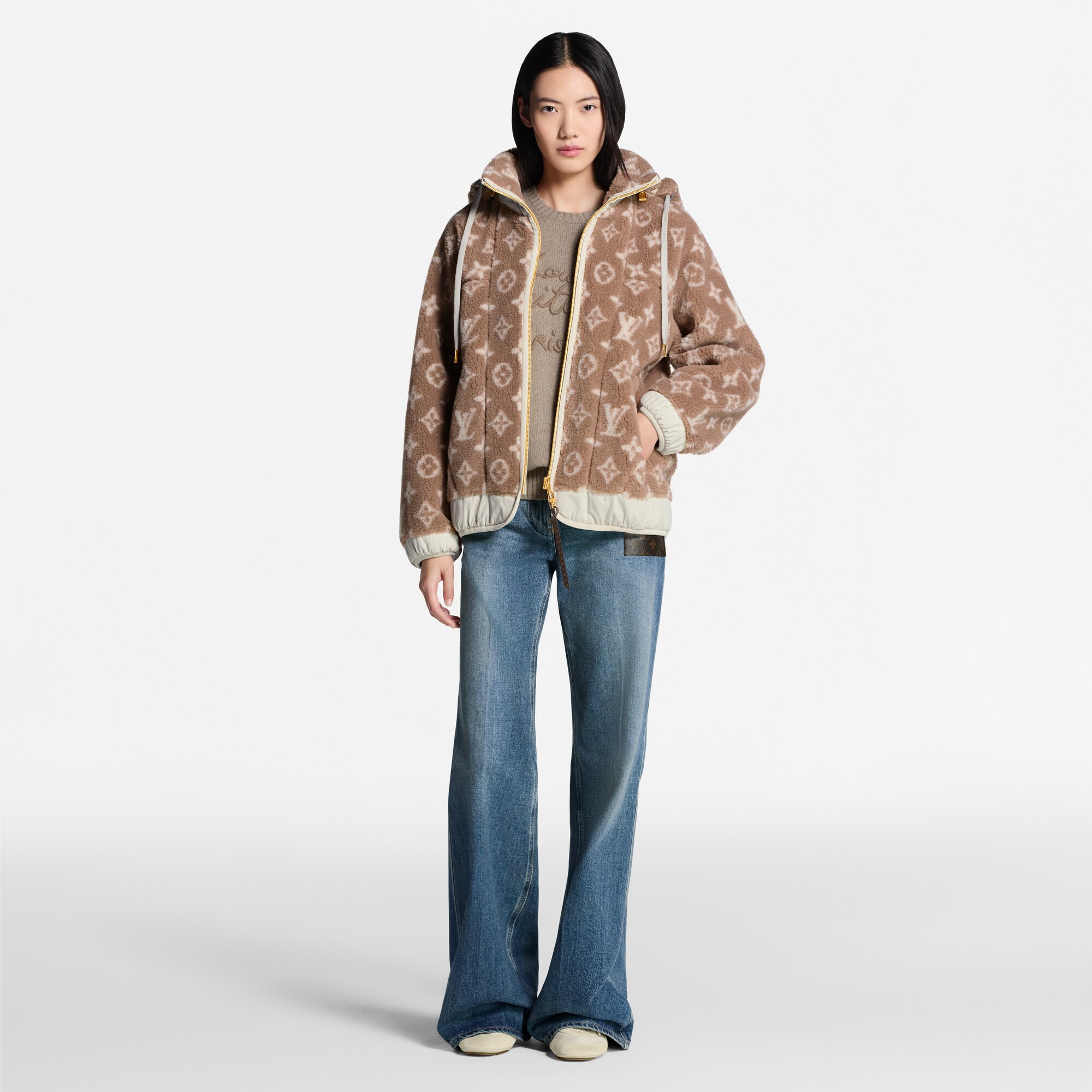 Chaqueta polar Monogram con capucha  Mujer Prêt-à-Porter Abrigos y chaquetas | LOUIS VUITTON (Zoom de producto)