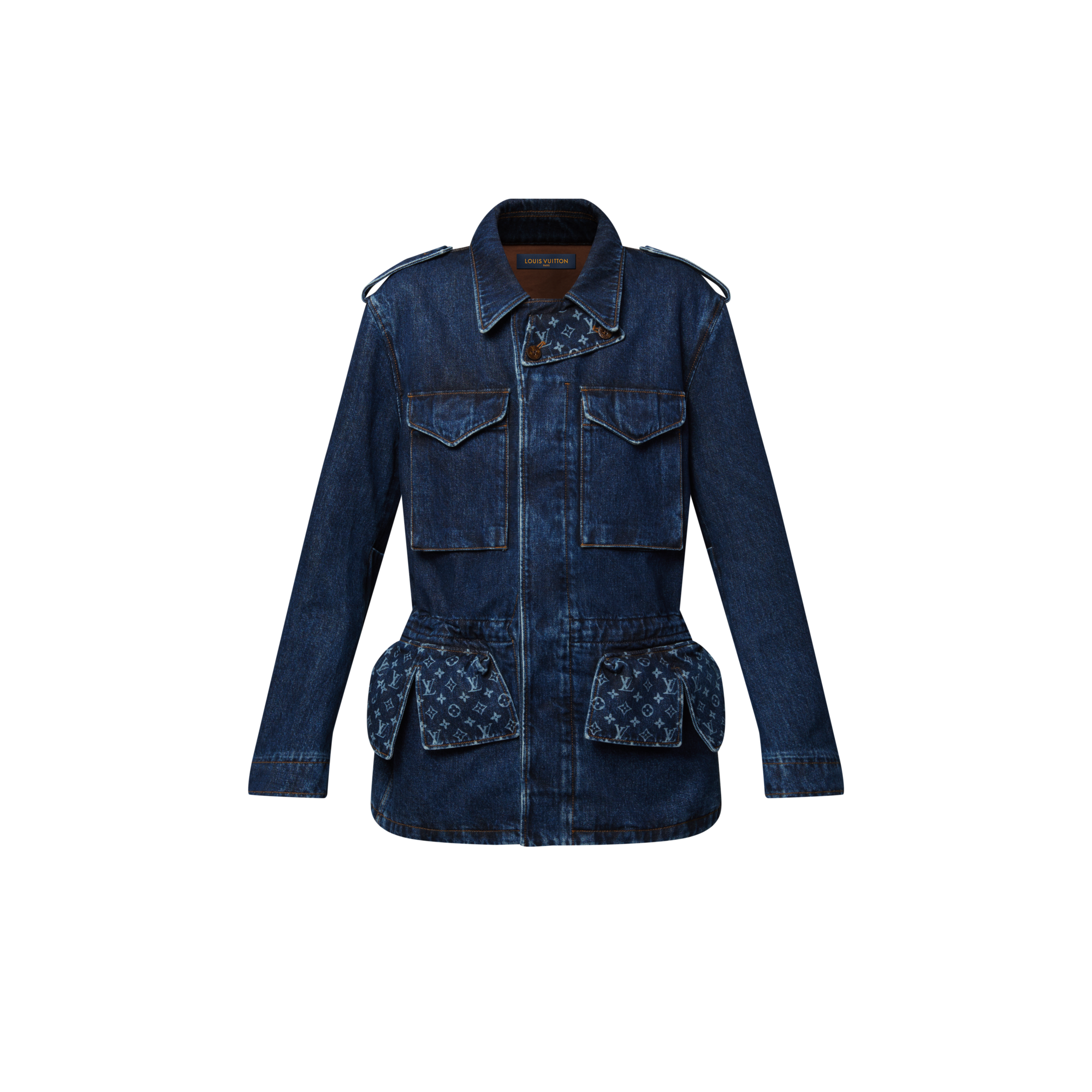 Chaqueta sahariana vaquera con detalles Monogram  Mujer Prêt-à-Porter Abrigos y chaquetas | LOUIS VUITTON (Zoom de producto)