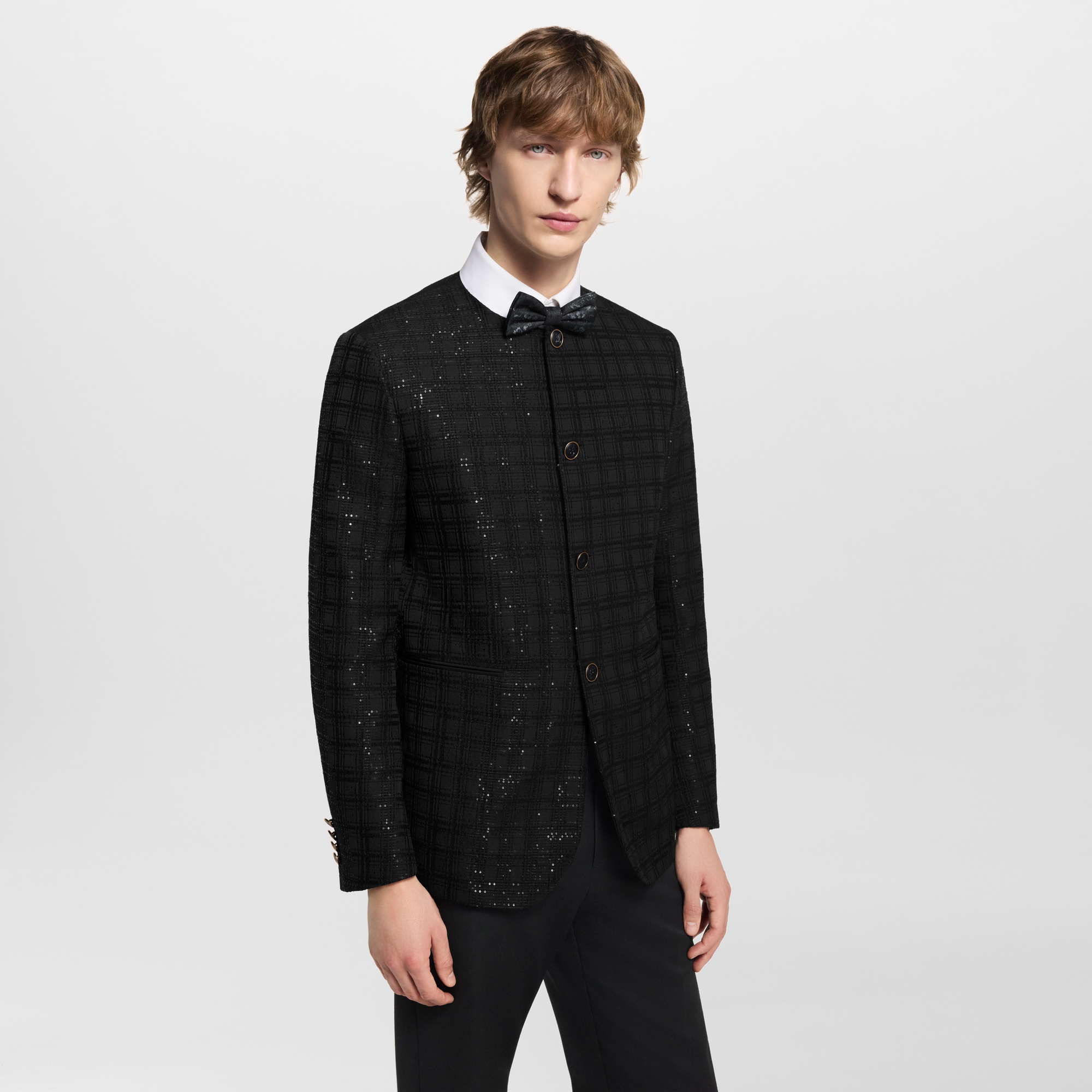 Chaqueta sin cuello con lentejuelas bordadas  Hombre Prêt-à-Porter Americanas y chaquetas | LOUIS VUITTON (Zoom de producto)