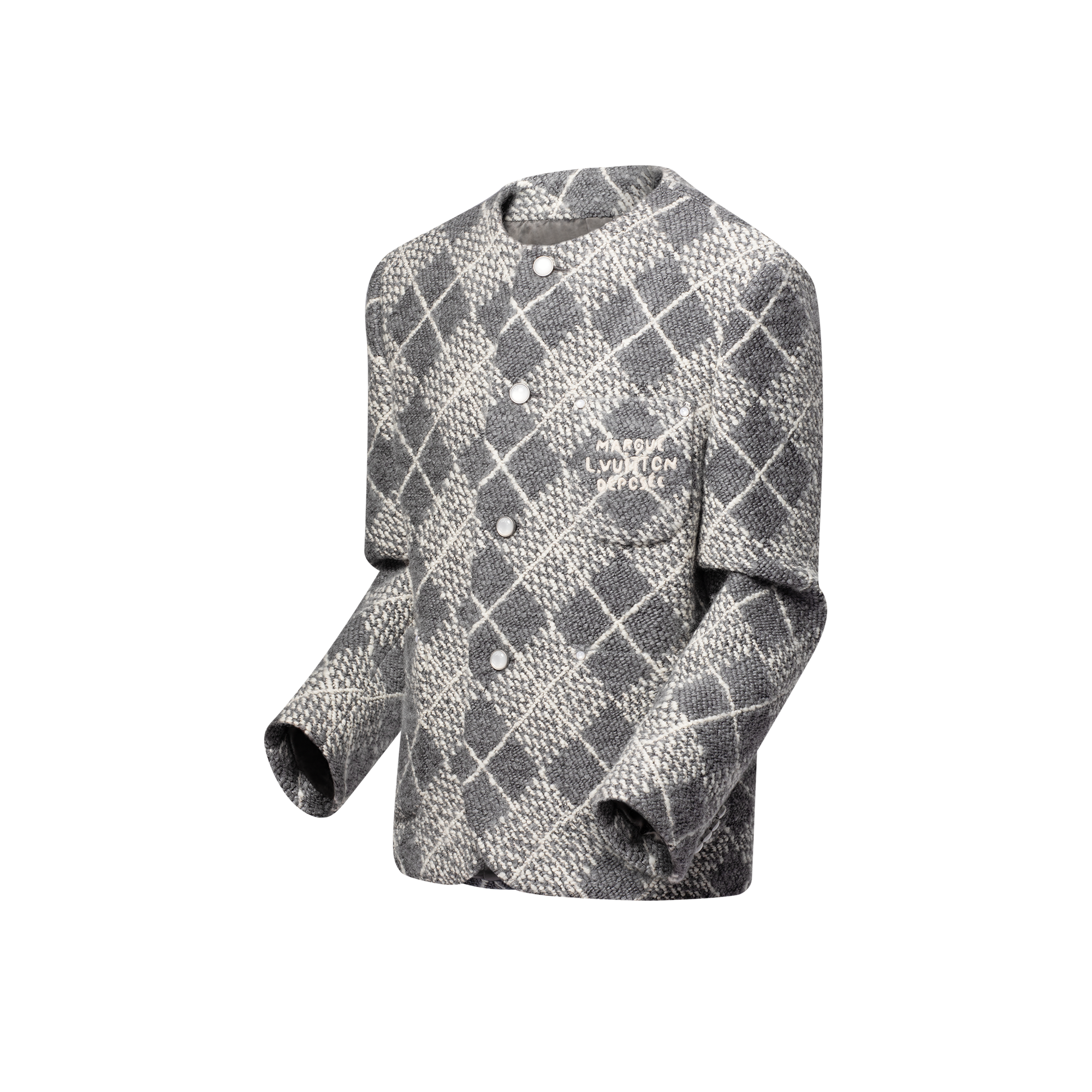 Chaqueta sin cuello en mezcla de lana  Hombre Prêt-à-Porter Americanas y chaquetas | LOUIS VUITTON (Zoom de producto)