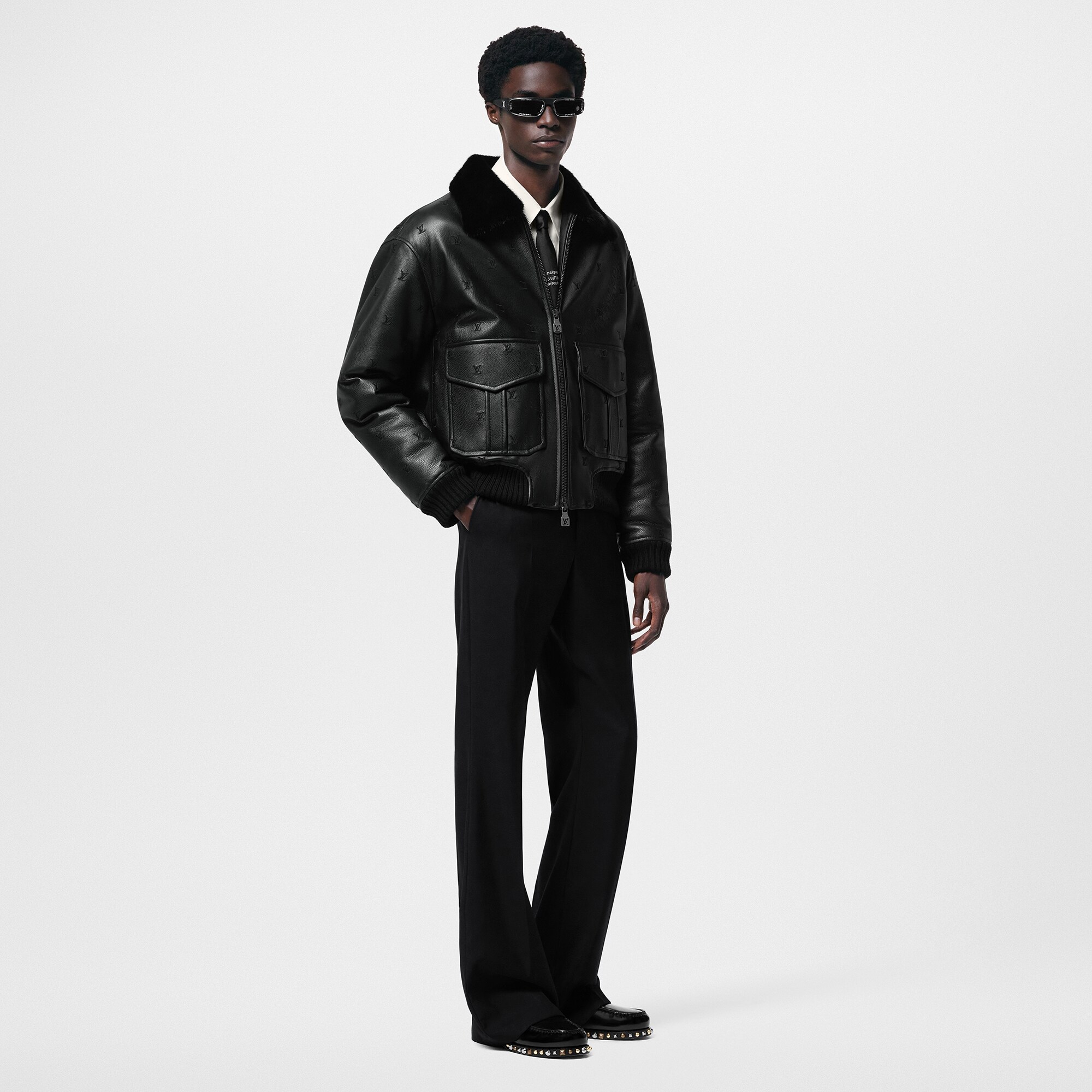 Chaqueta tipo aviador de piel con cuello de visón  Hombre Prêt-à-Porter Cazadoras y abrigos | LOUIS VUITTON (Zoom de producto)