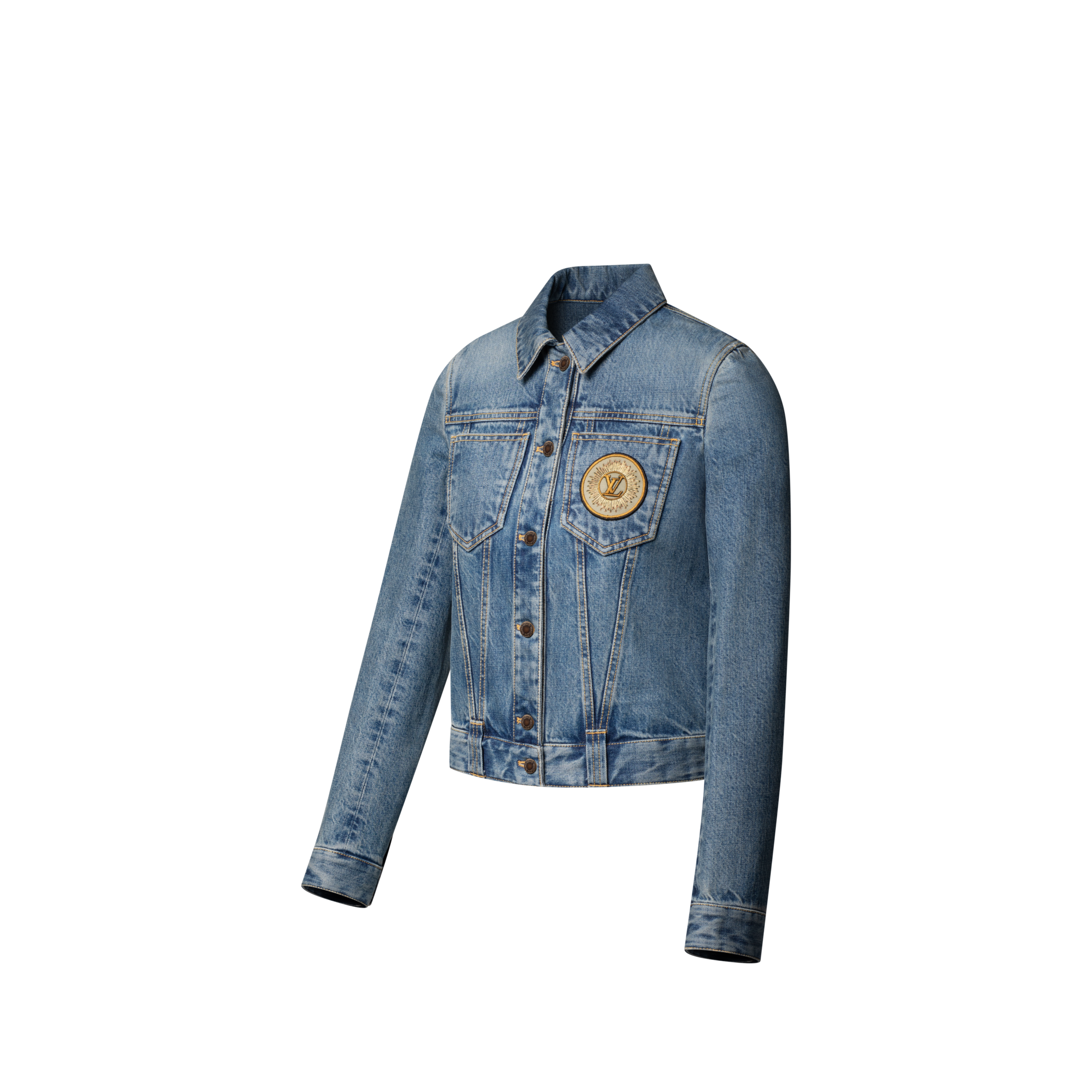 Chaqueta vaquera con parche LV  Mujer Prêt-à-Porter Abrigos y chaquetas | LOUIS VUITTON (Zoom de producto)