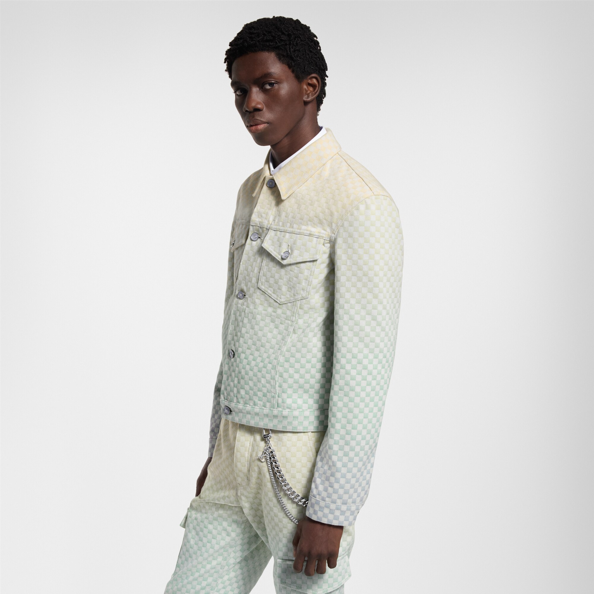 Chaqueta vaquera Damier con efecto degradado  Hombre Prêt-à-Porter Cazadoras y abrigos | LOUIS VUITTON (Zoom de producto)