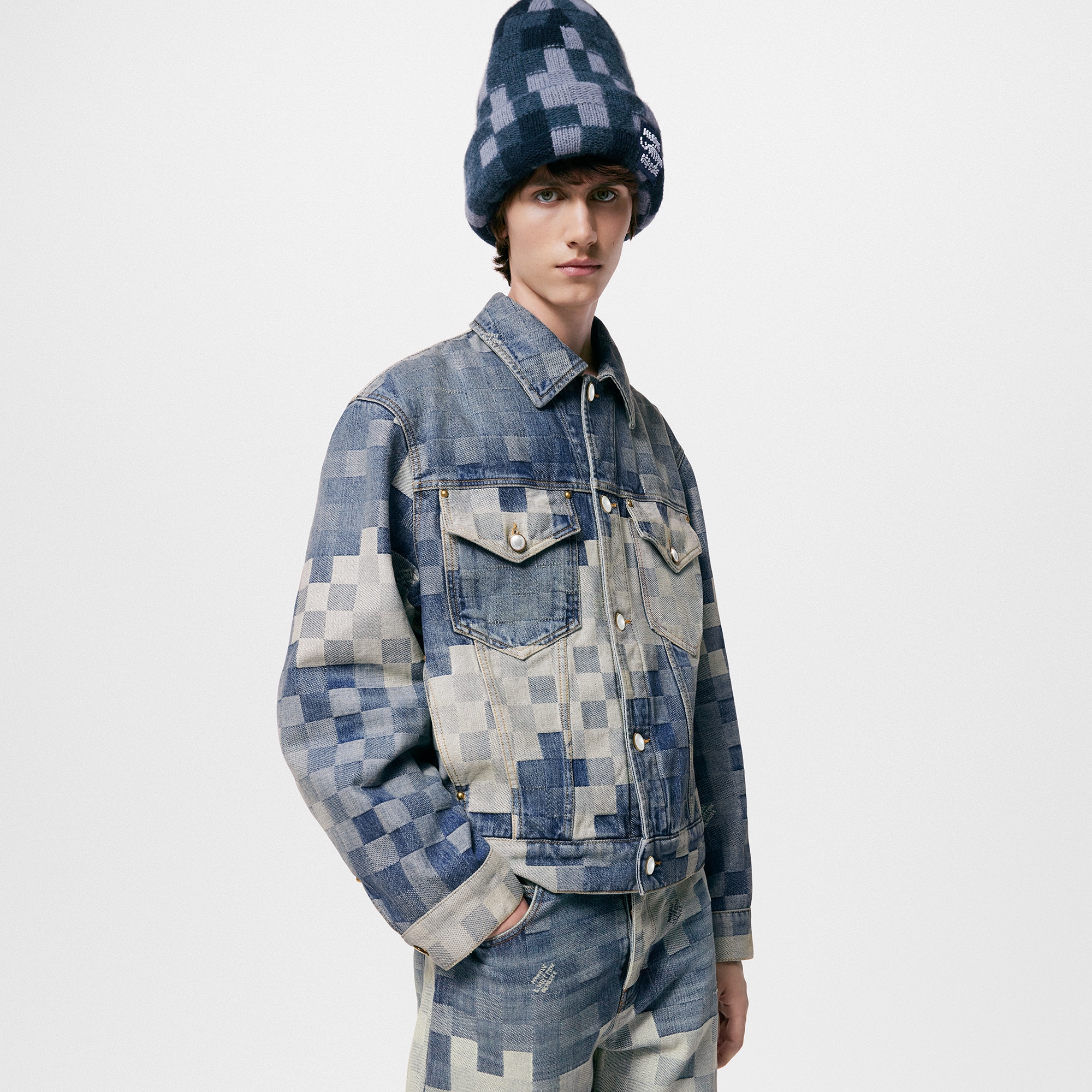 Chaqueta vaquera Damier de corte clásico  Hombre Prêt-à-Porter Cazadoras y abrigos | LOUIS VUITTON (Zoom de producto)
