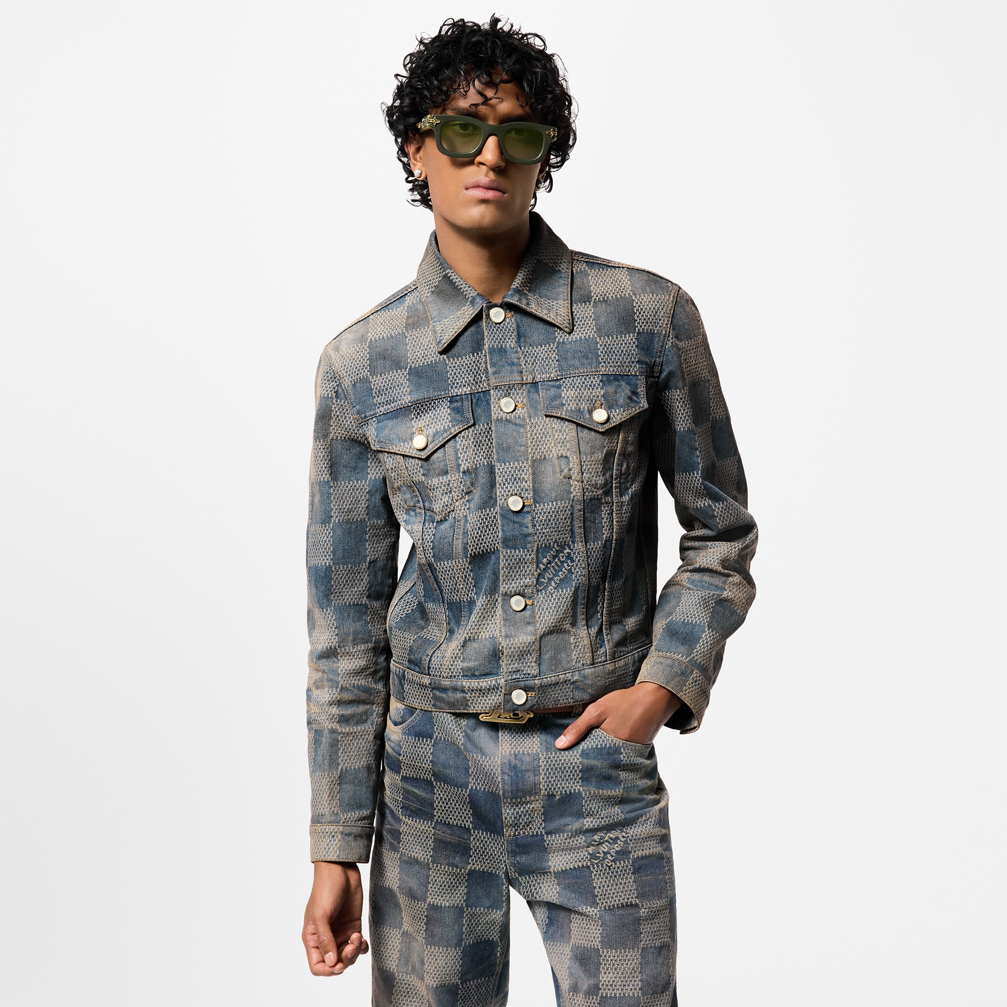 Chaqueta vaquera Damier desteñida  Hombre Prêt-à-Porter Cazadoras y abrigos | LOUIS VUITTON (Zoom de producto)
