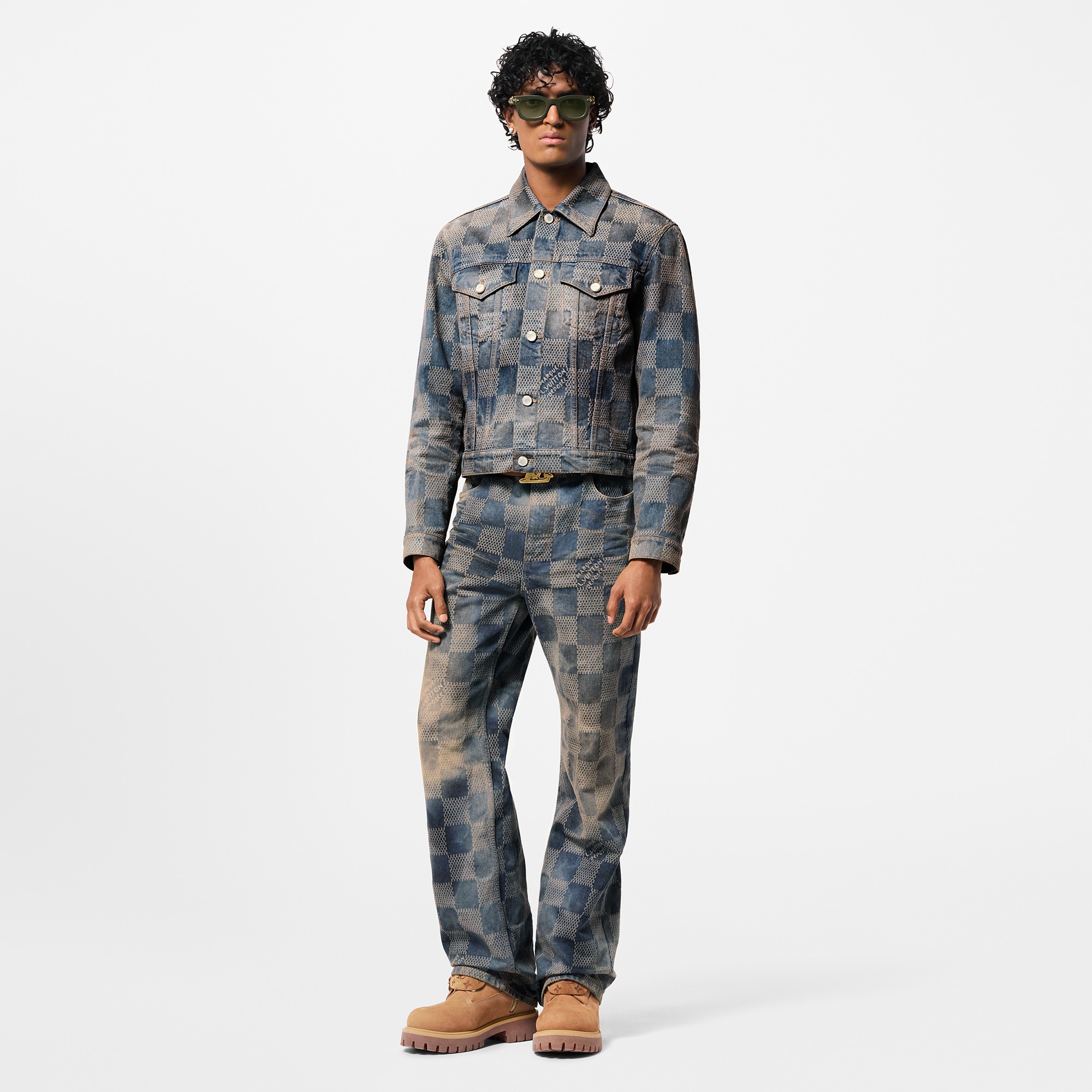Chaqueta vaquera Damier desteñida  Hombre Prêt-à-Porter Cazadoras y abrigos | LOUIS VUITTON (Zoom de producto)