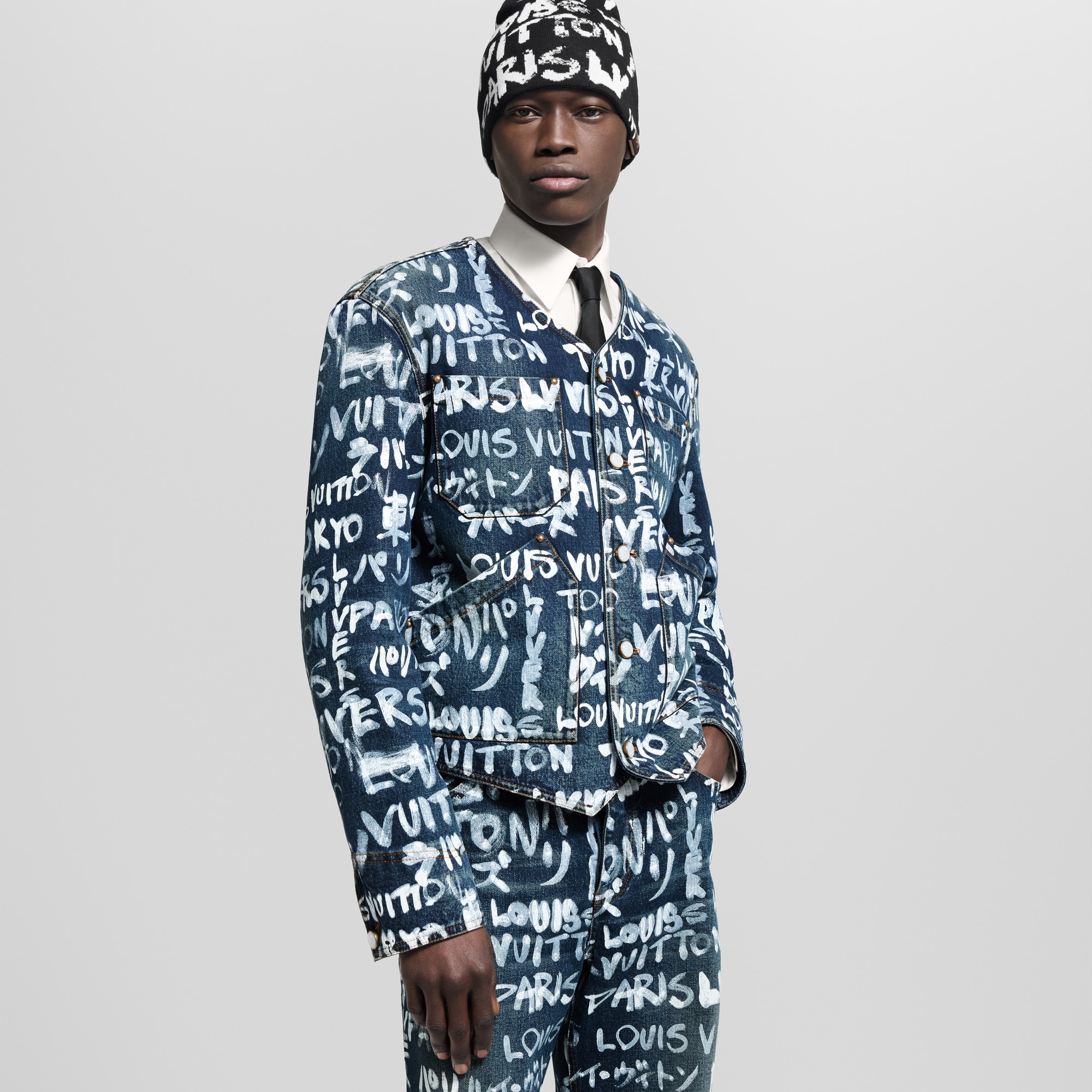 Chaqueta vaquera sin cuello  Hombre Prêt-à-Porter Americanas y chaquetas | LOUIS VUITTON (Zoom de producto)