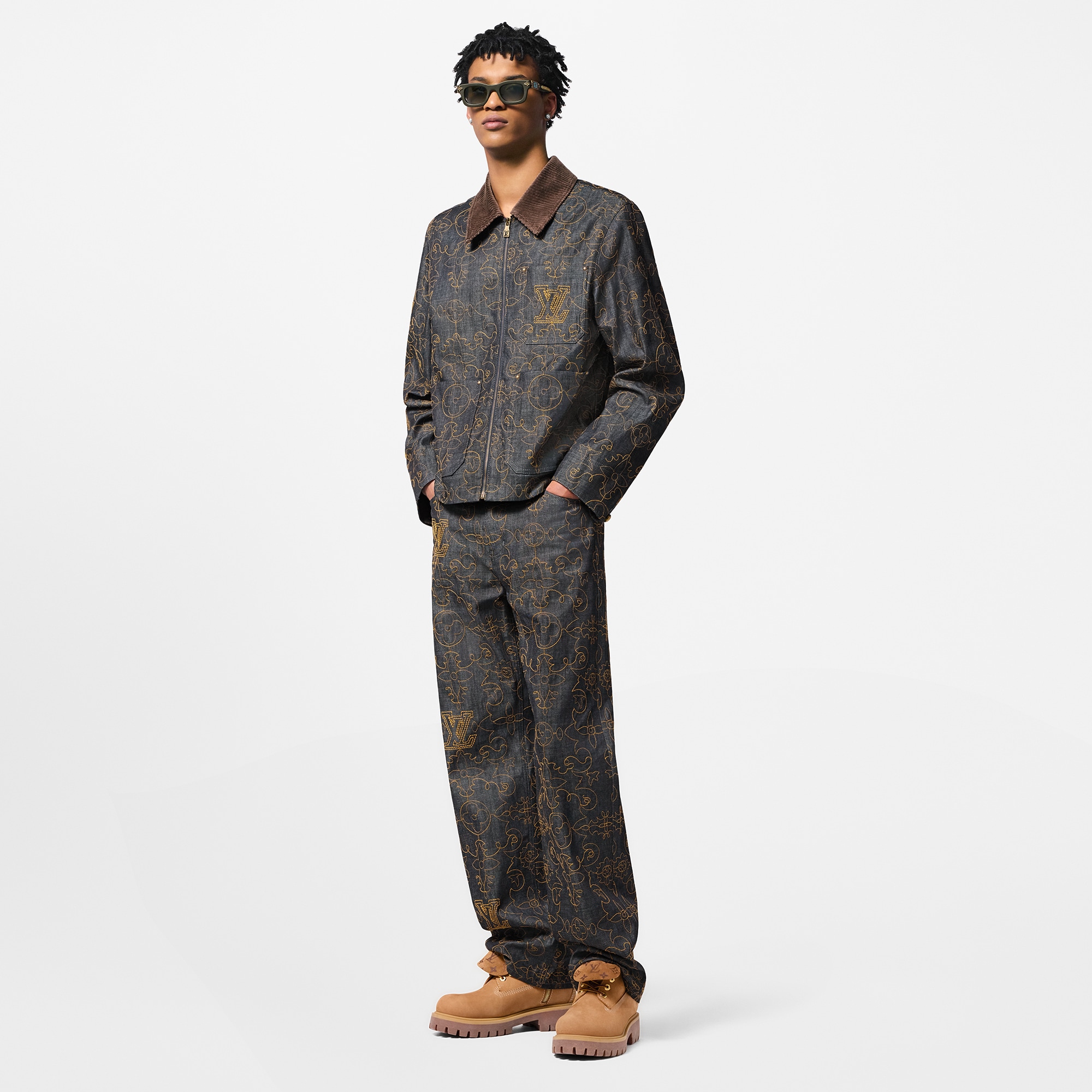 Chaqueta vaquera utilitaria bordada  Hombre Prêt-à-Porter Cazadoras y abrigos | LOUIS VUITTON (Zoom de producto)