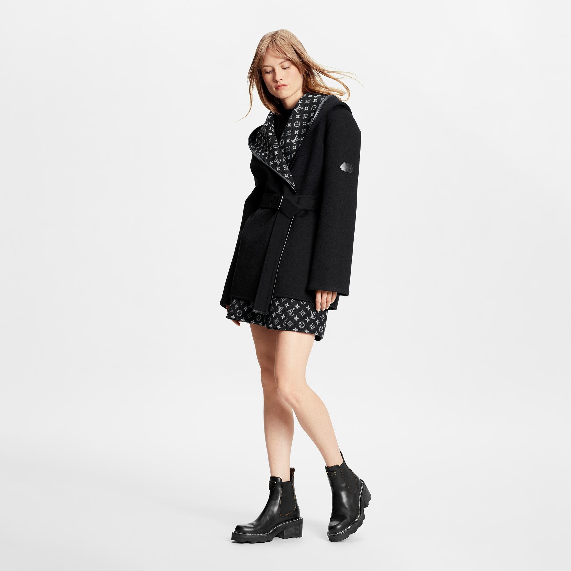 Chaquetón corto con cinturón  Mujer Prêt-à-Porter Abrigos y chaquetas | LOUIS VUITTON (Zoom de producto)