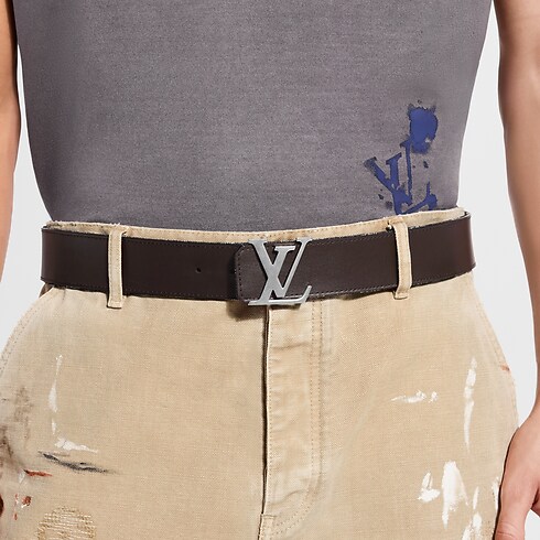 Cinturón LV Initiales Monogram Denim de 4 cm Monogram Denim Hombre Accesorios Cinturones | LOUIS VUITTON (Zoom de producto)