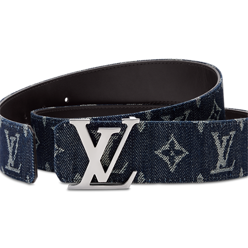 Cinturón LV Initiales Monogram Denim de 4 cm Monogram Denim Hombre Accesorios Cinturones | LOUIS VUITTON (Zoom de producto)