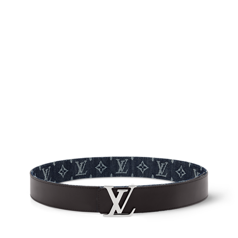 Cinturón LV Initiales Monogram Denim de 4 cm Monogram Denim Hombre Accesorios Cinturones | LOUIS VUITTON (Zoom de producto)
