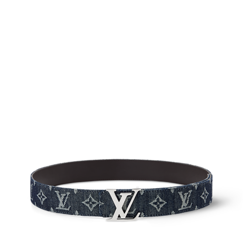 Cinturón LV Initiales Monogram Denim de 4 cm Monogram Denim Hombre Accesorios Cinturones | LOUIS VUITTON (Zoom de producto)