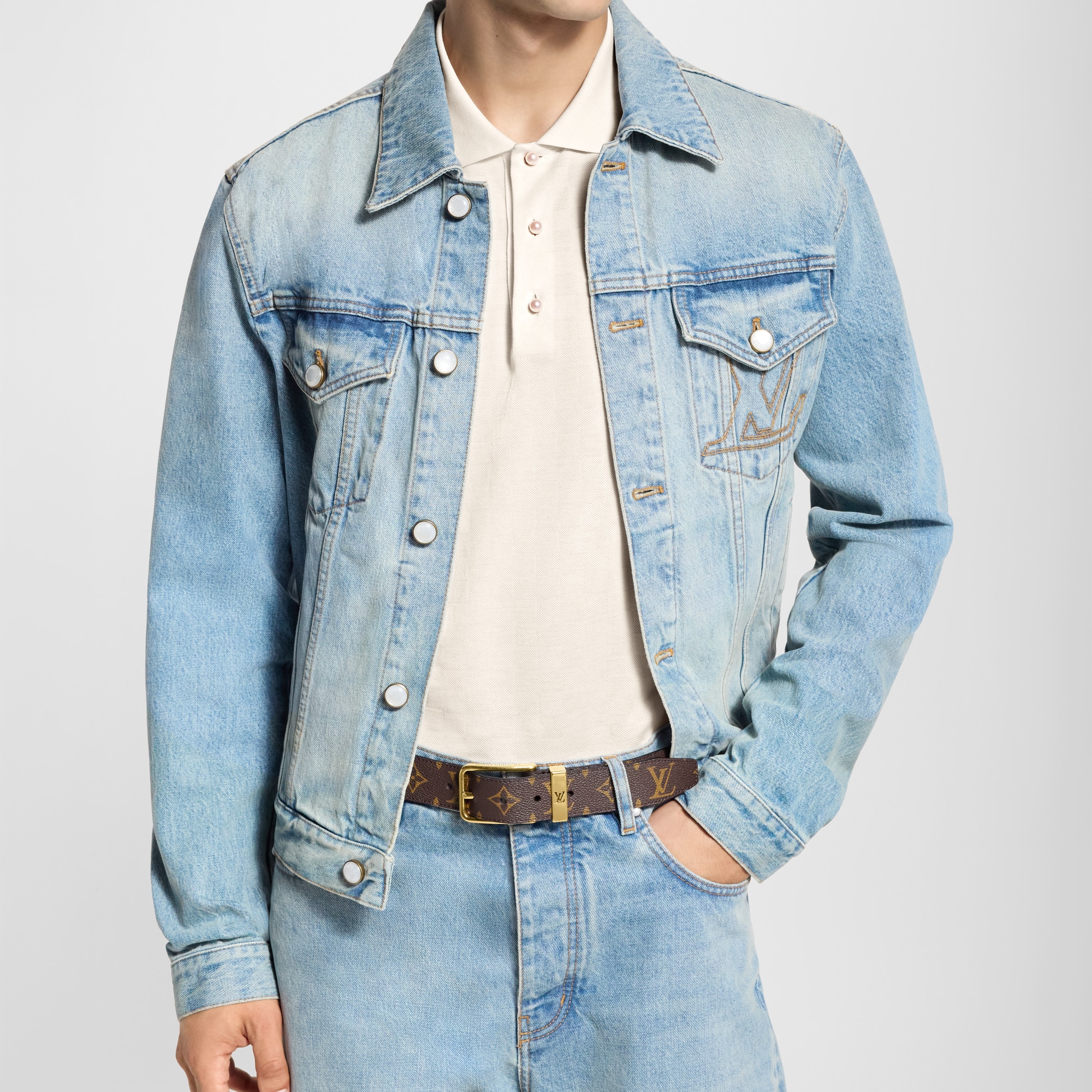 Cinturón Pont Neuf Monogram de 3,5 cm  Hombre Accesorios Cinturones | LOUIS VUITTON (Zoom de producto)