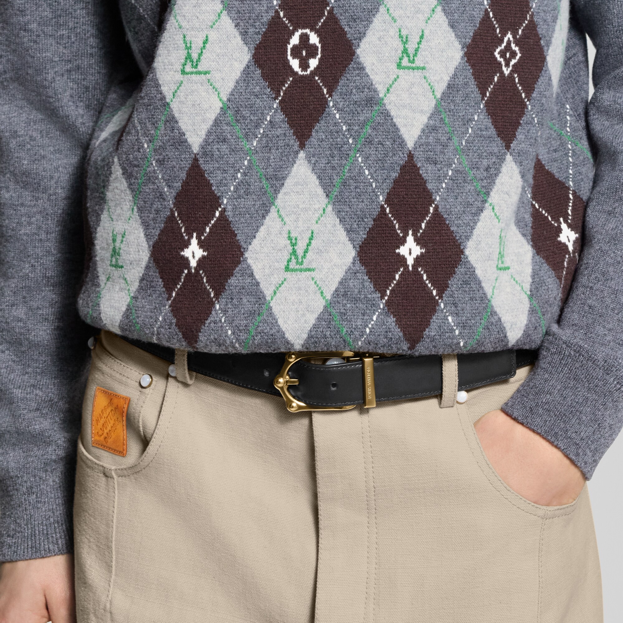 Cinturón reversible Frog de 3 cm  Hombre Accesorios Cinturones | LOUIS VUITTON (Zoom de producto)
