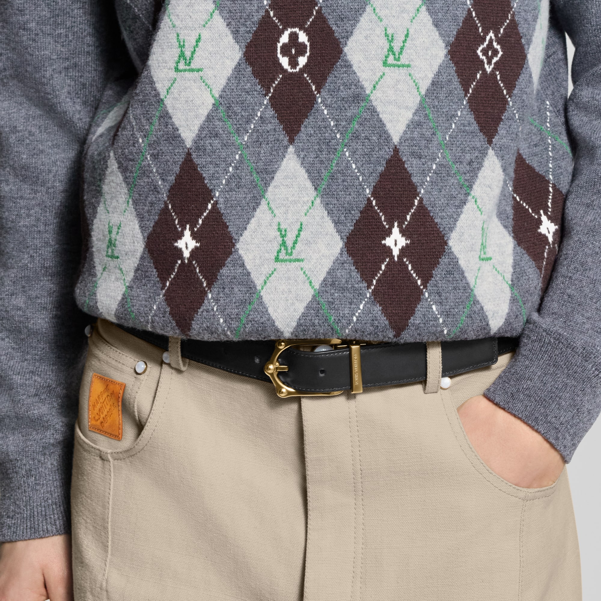 Cinturón reversible Frog de 3 cm  Hombre Accesorios Cinturones | LOUIS VUITTON (Zoom de producto)