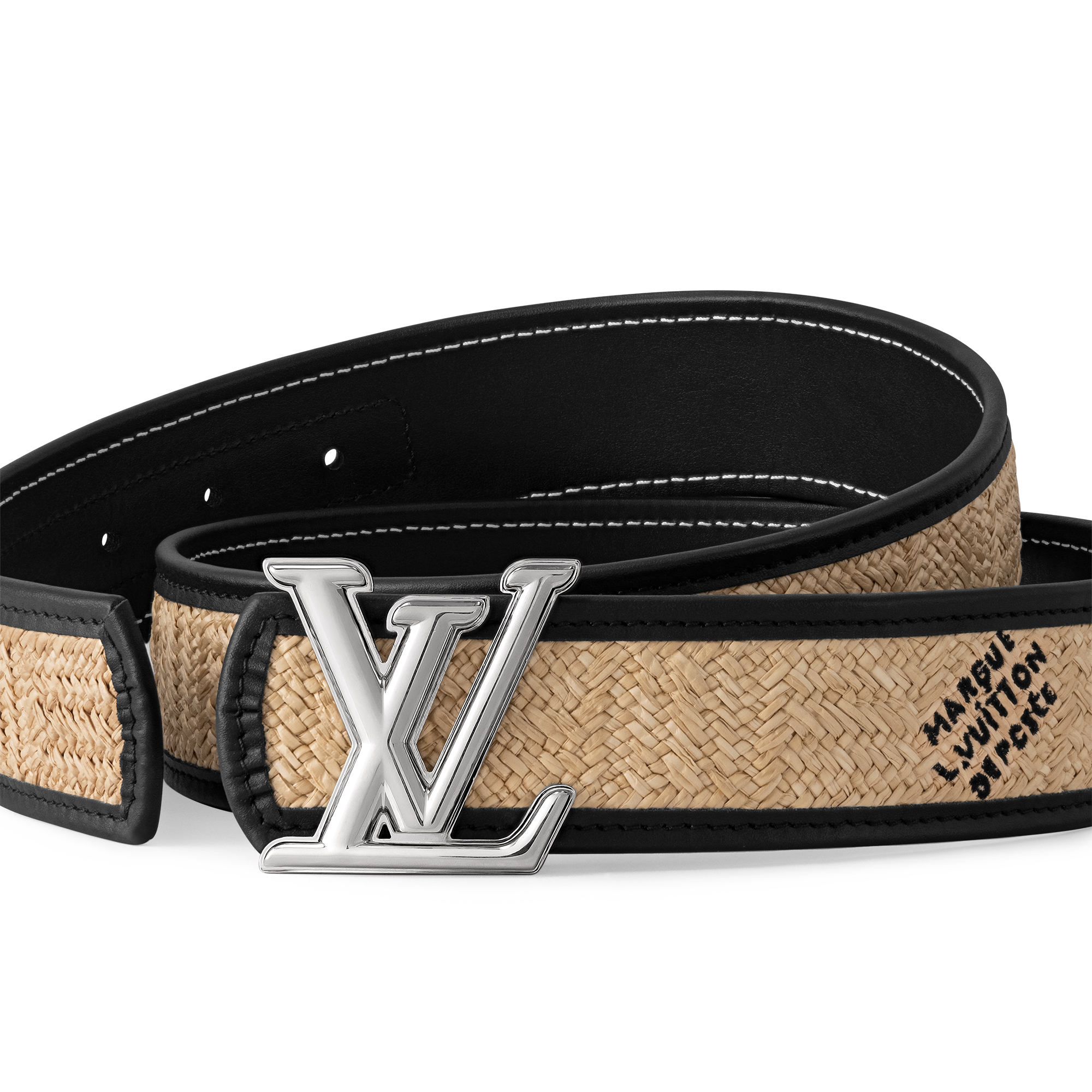 Cinturón reversible LV Dimension Raffia de 4 cm  Hombre Accesorios Cinturones | LOUIS VUITTON (Zoom de producto)