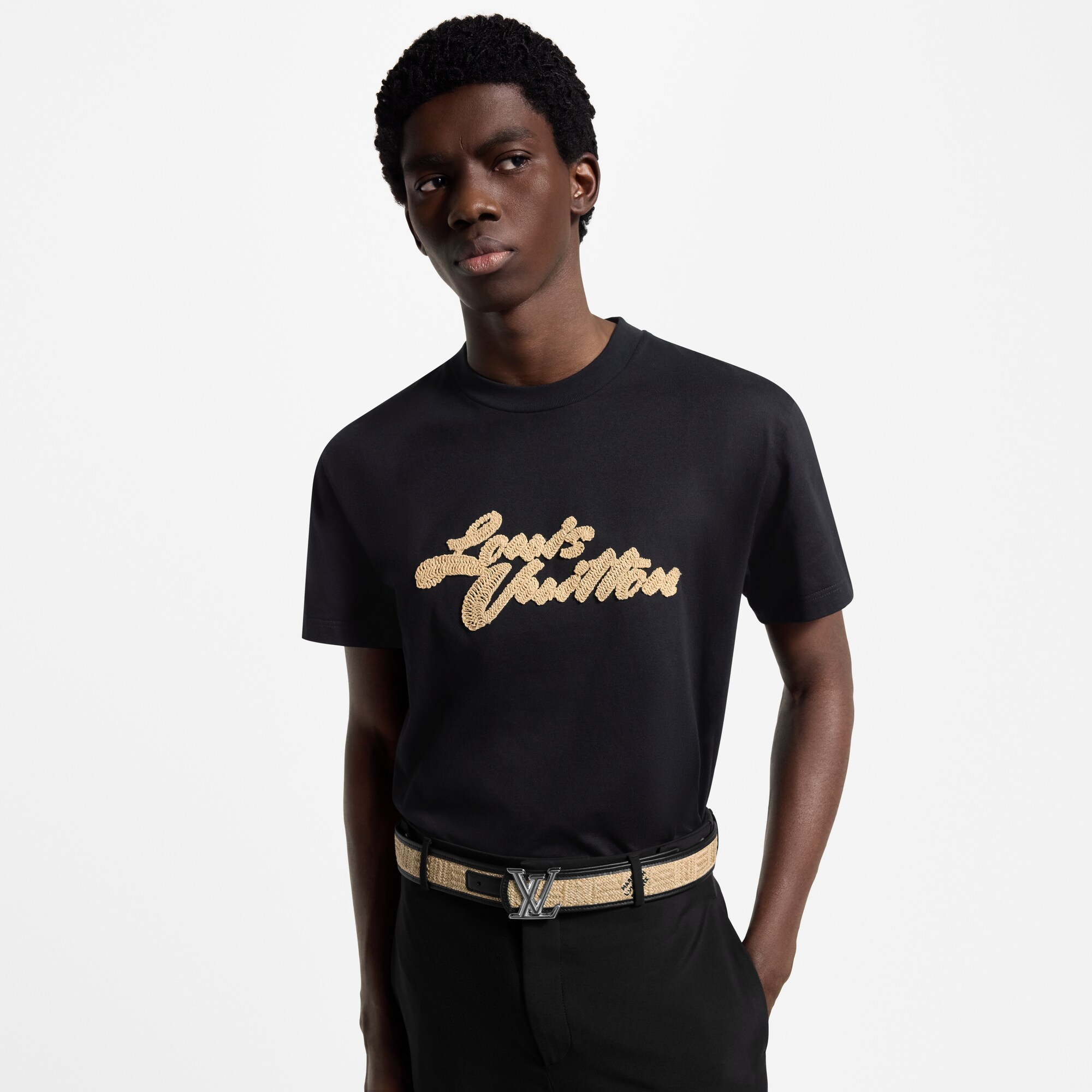 Cinturón reversible LV Dimension Raffia de 4 cm  Hombre Accesorios Cinturones | LOUIS VUITTON (Zoom de producto)