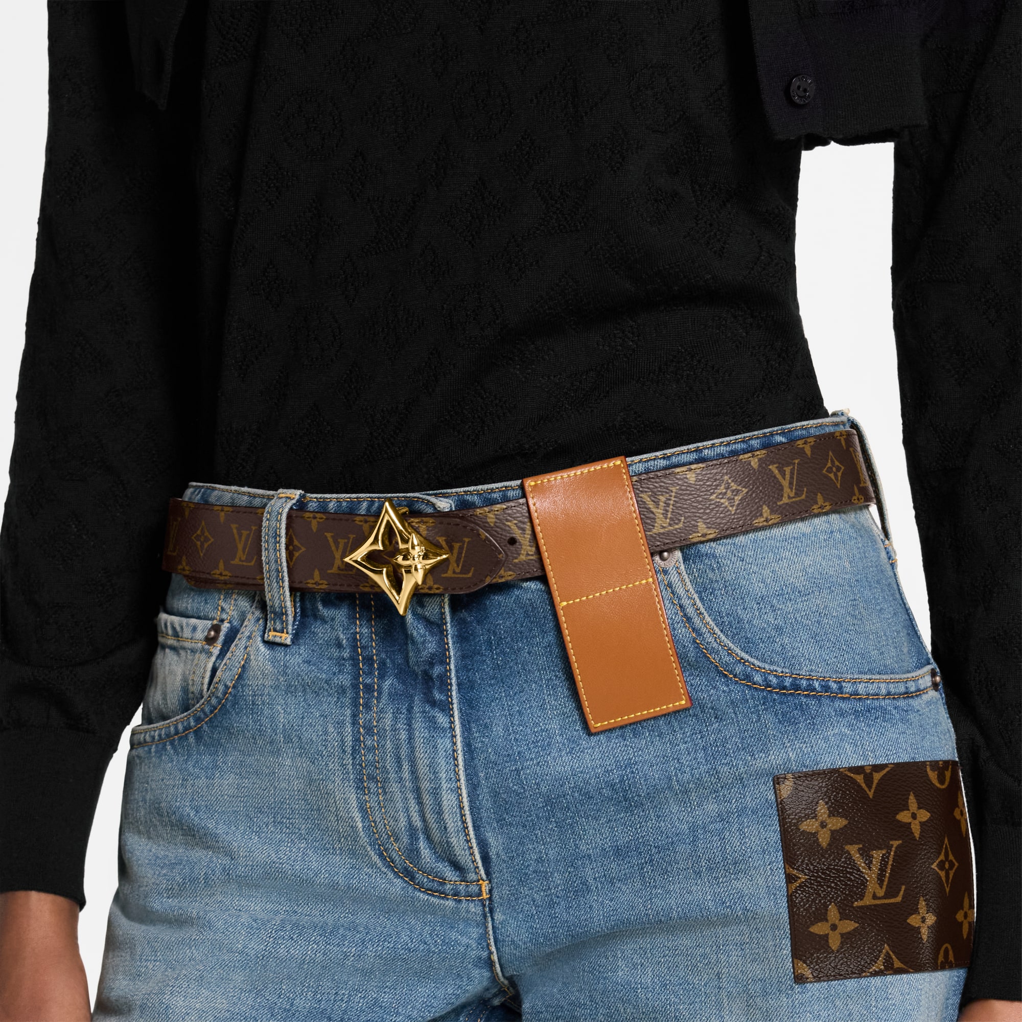Cinturón reversible LV Flowergram de 3 cm  Mujer Accesorios Cinturones | LOUIS VUITTON (Zoom de producto)