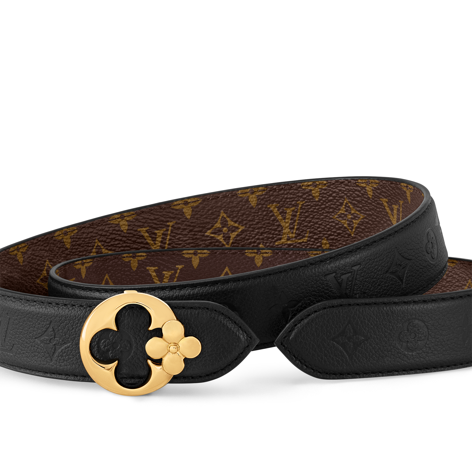 Cinturón reversible LV Flowergram Round de 3 cm Lona Monogram Mujer Accesorios Cinturones | LOUIS VUITTON (Zoom de producto)