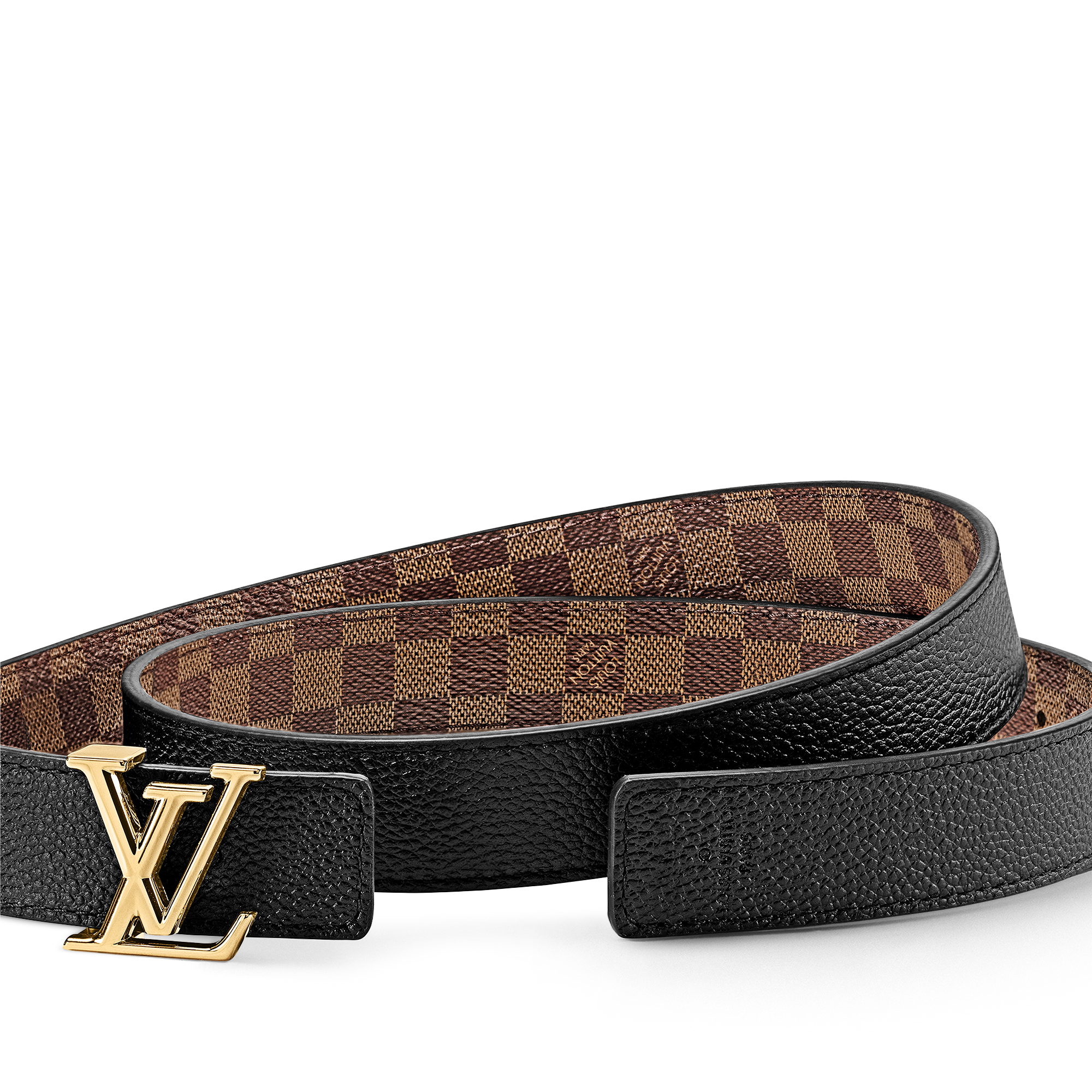 Cinturón reversible LV Iconic de 2,5 cm Lona Damier Ebène Mujer Accesorios Nuevo esta temporada | LOUIS VUITTON (Zoom de producto)