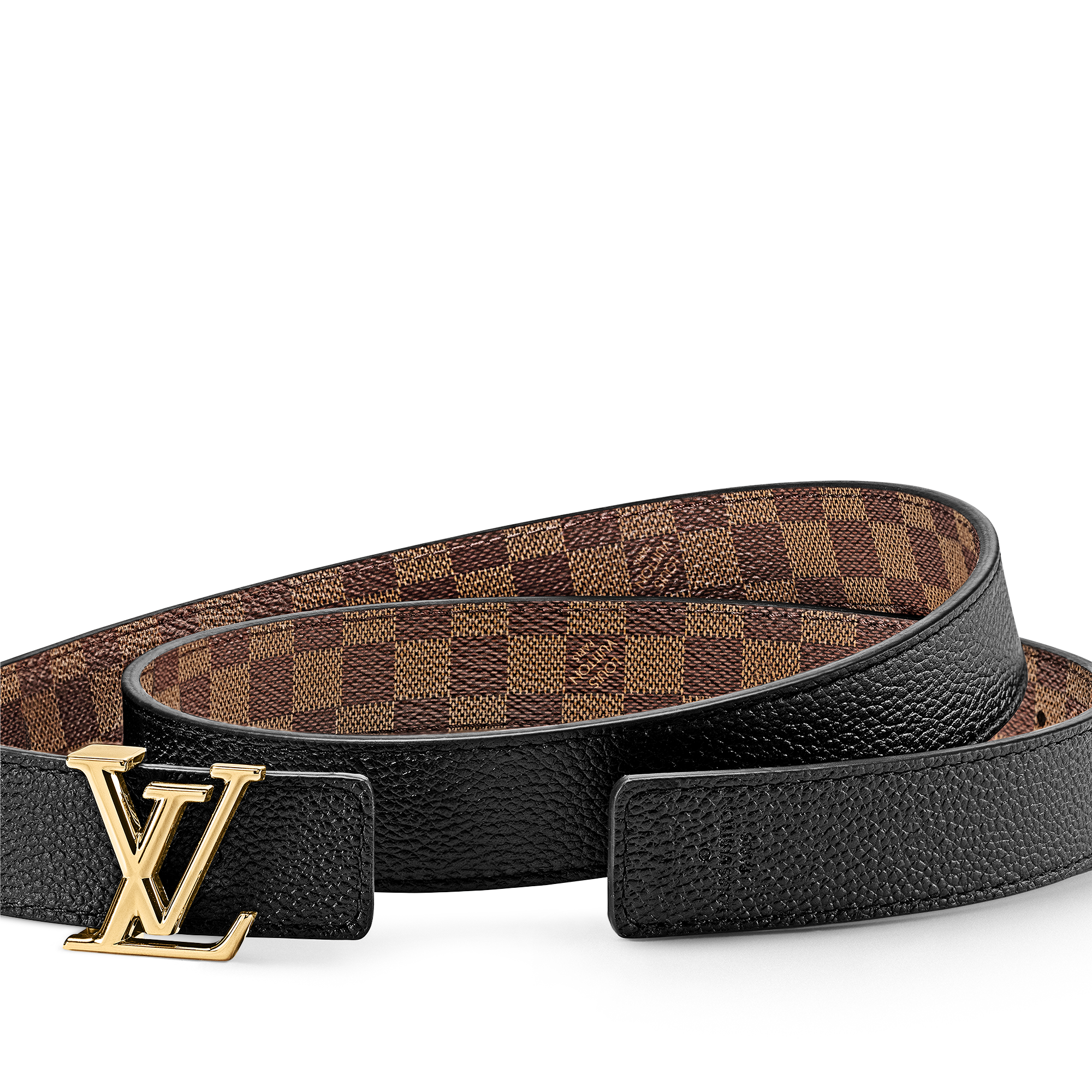 Cinturón reversible LV Iconic de 2,5 cm Lona Damier Ebène Mujer Accesorios Nuevo esta temporada | LOUIS VUITTON (Zoom de producto)