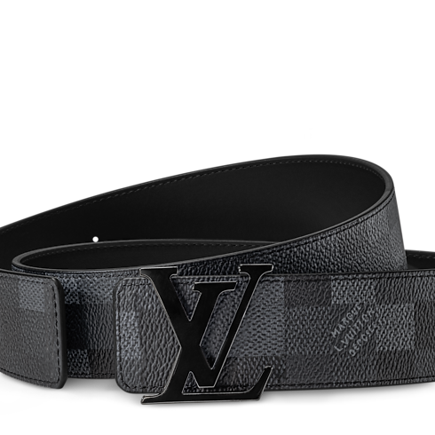 Cinturón reversible LV Initiales Damoflage de 4 cm vista detallada