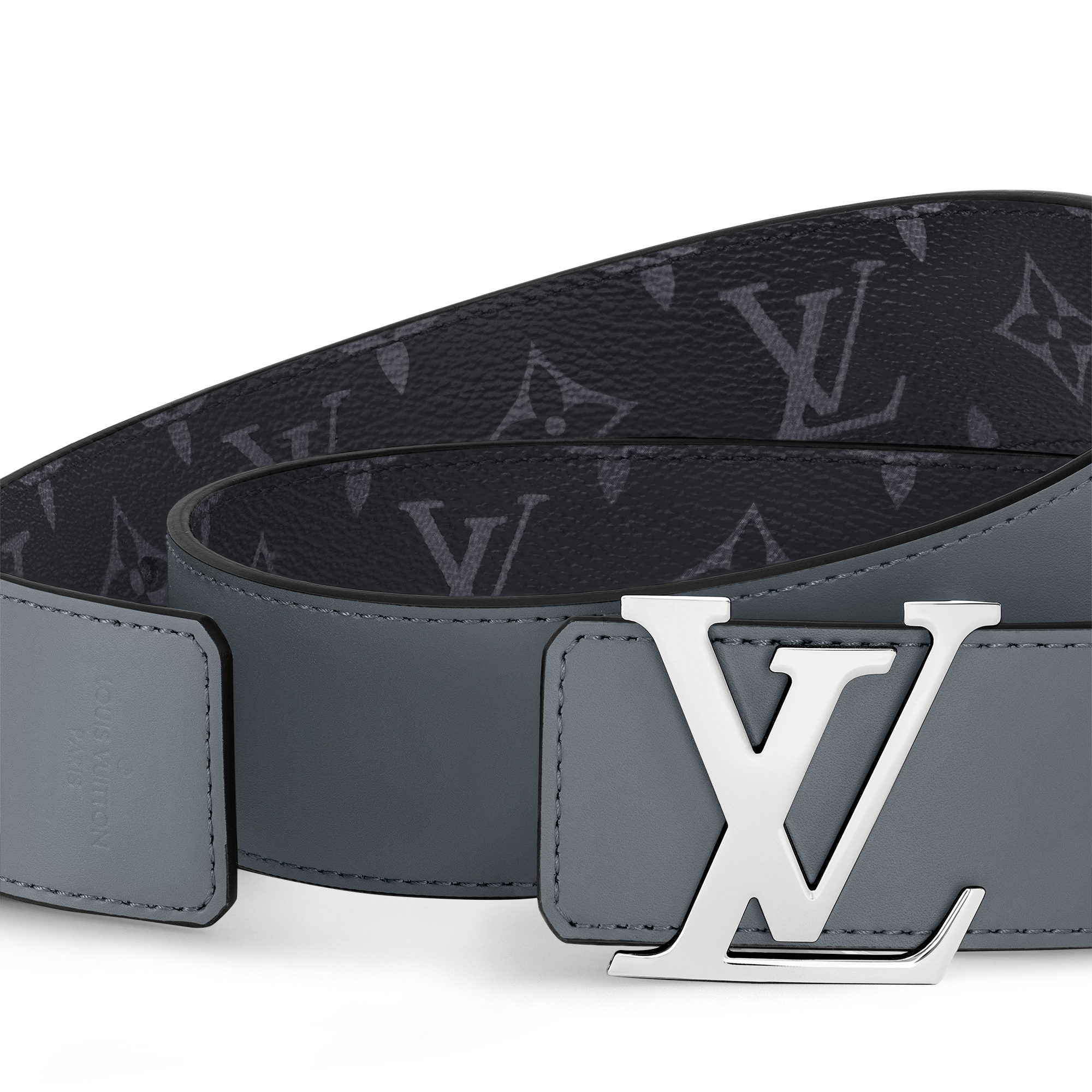 Cinturón reversible LV Initiales de 4 cm Lona Monogram Eclipse Hombre Accesorios Cinturones | LOUIS VUITTON (Zoom de producto)