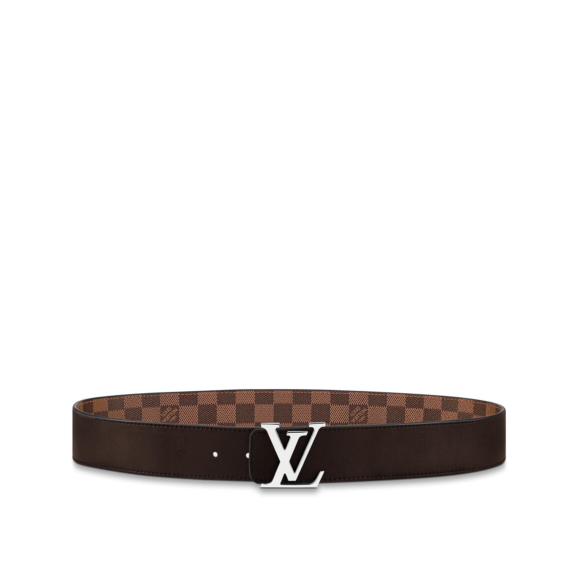 Cinturón reversible LV Initiales de 4 cm Lona Damier Graphite Hombre Accesorios Cinturones | LOUIS VUITTON (Zoom de producto)
